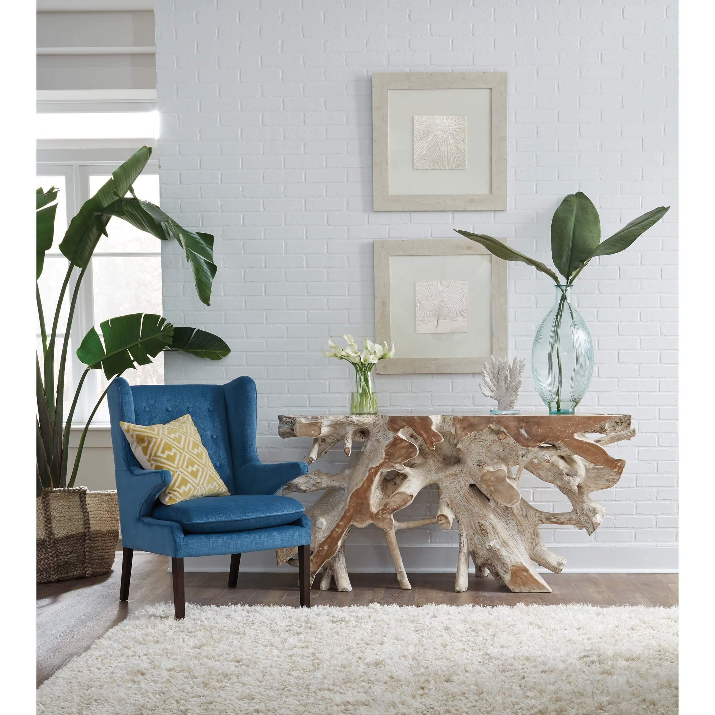 Cypress Root Console Table, White Wash - Image 6