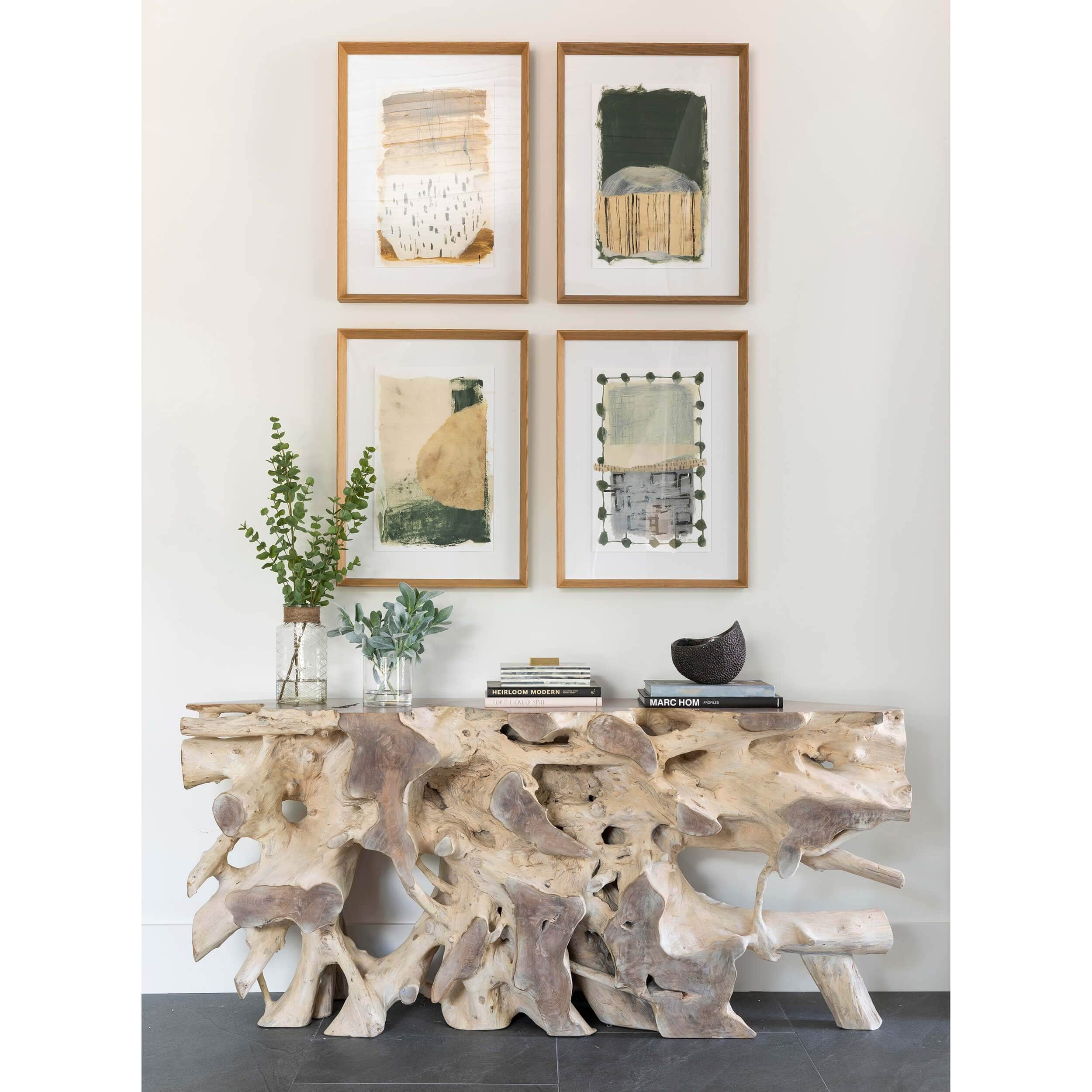 Cypress Root Console Table, White Wash - Image 8
