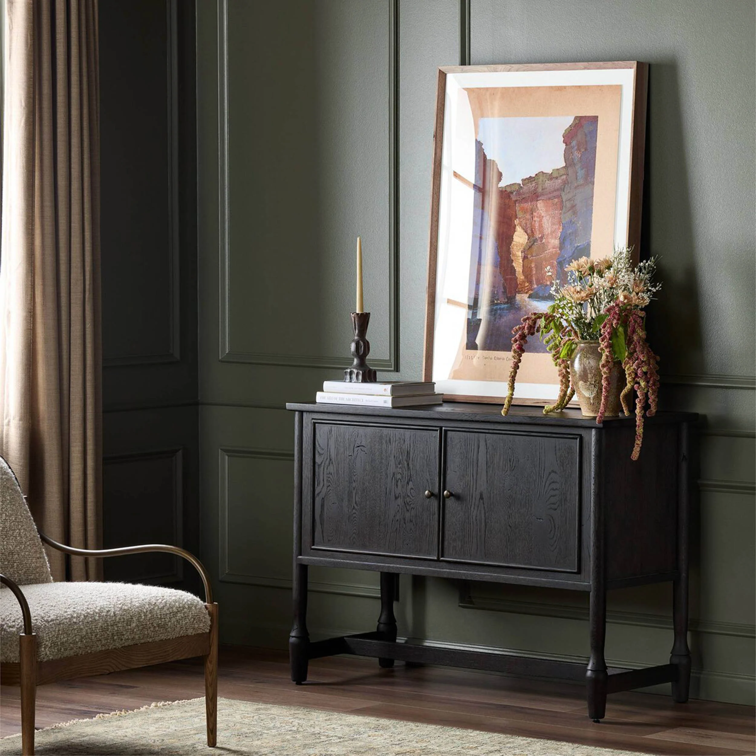 Bari 46" Sideboard, Cracked Smoked Black by Amber Lewis x Four Hands - Image 6