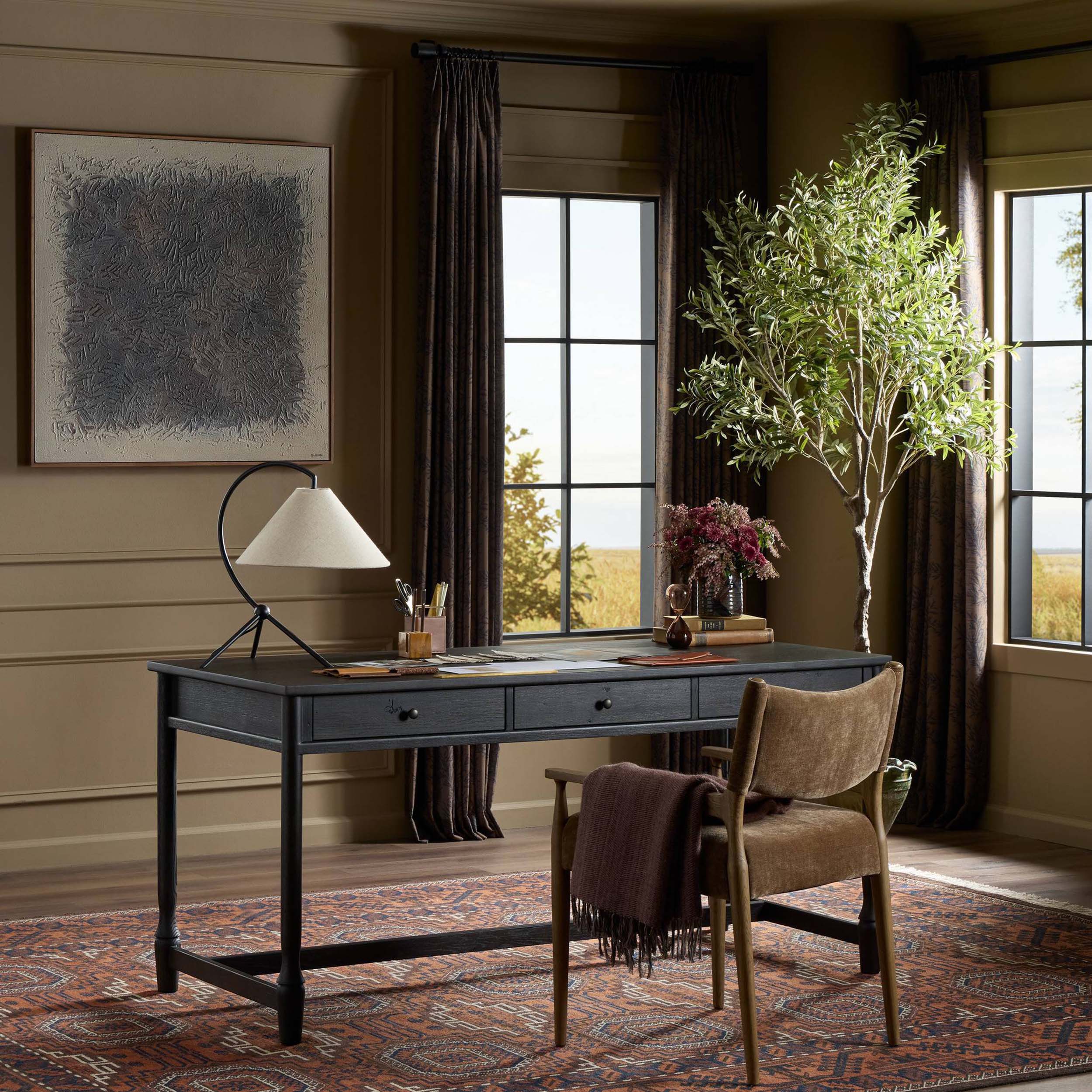 Bari Desk, Smoked Black by Amber Lewis x Four Hands - Image 6