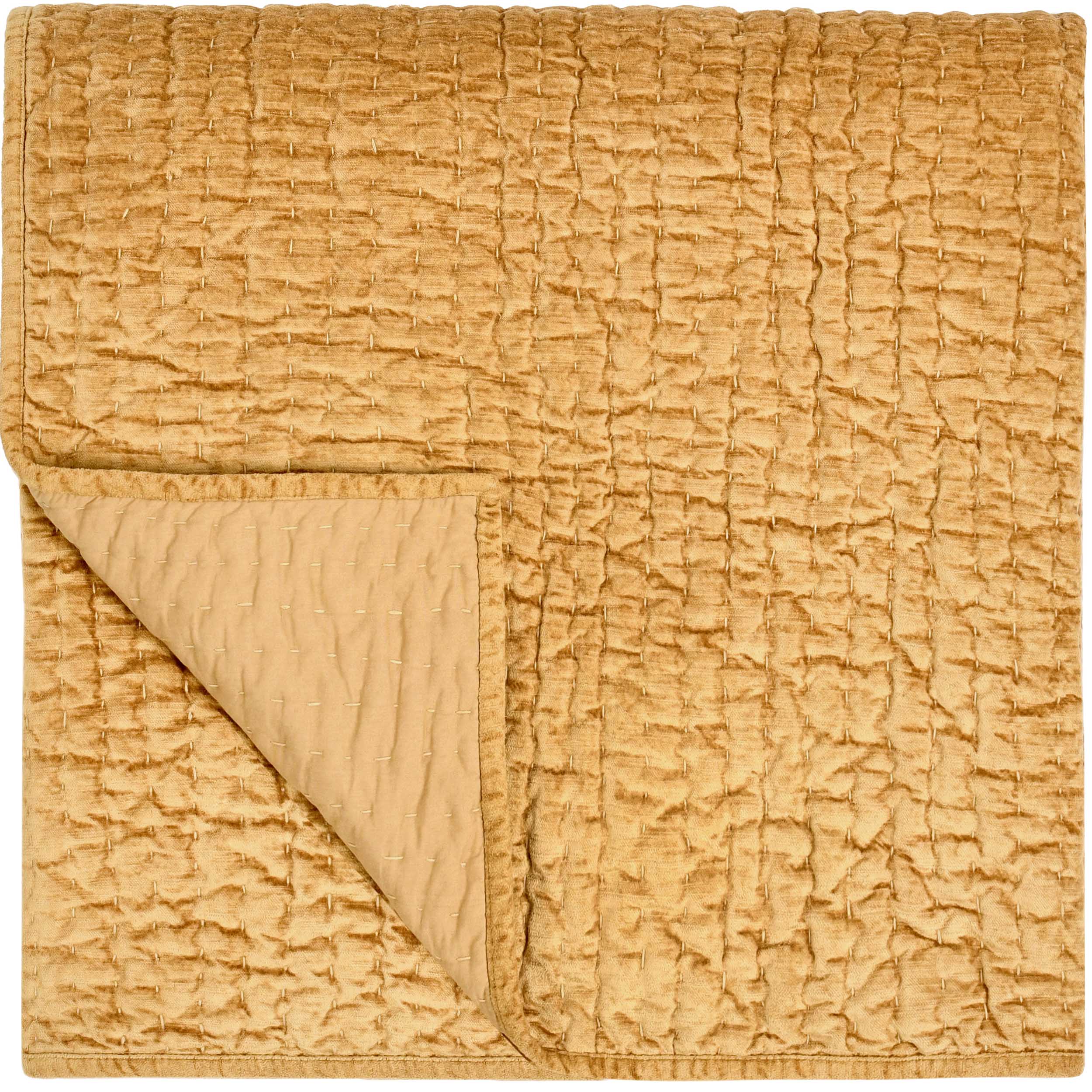 Bari Velvet Quilt, Gold - Image 4