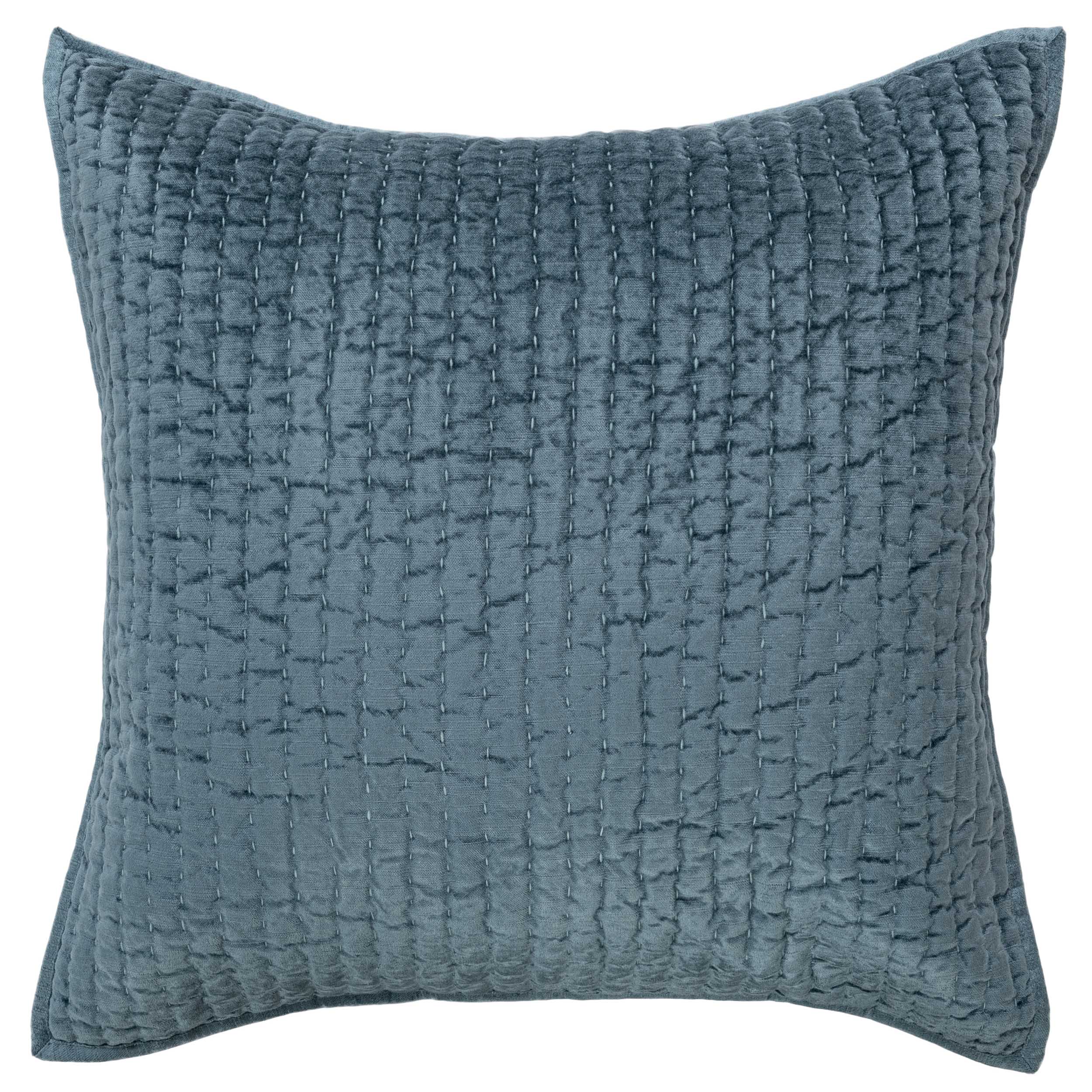 Bari Velvet Sham, Stone Blue - Image 5