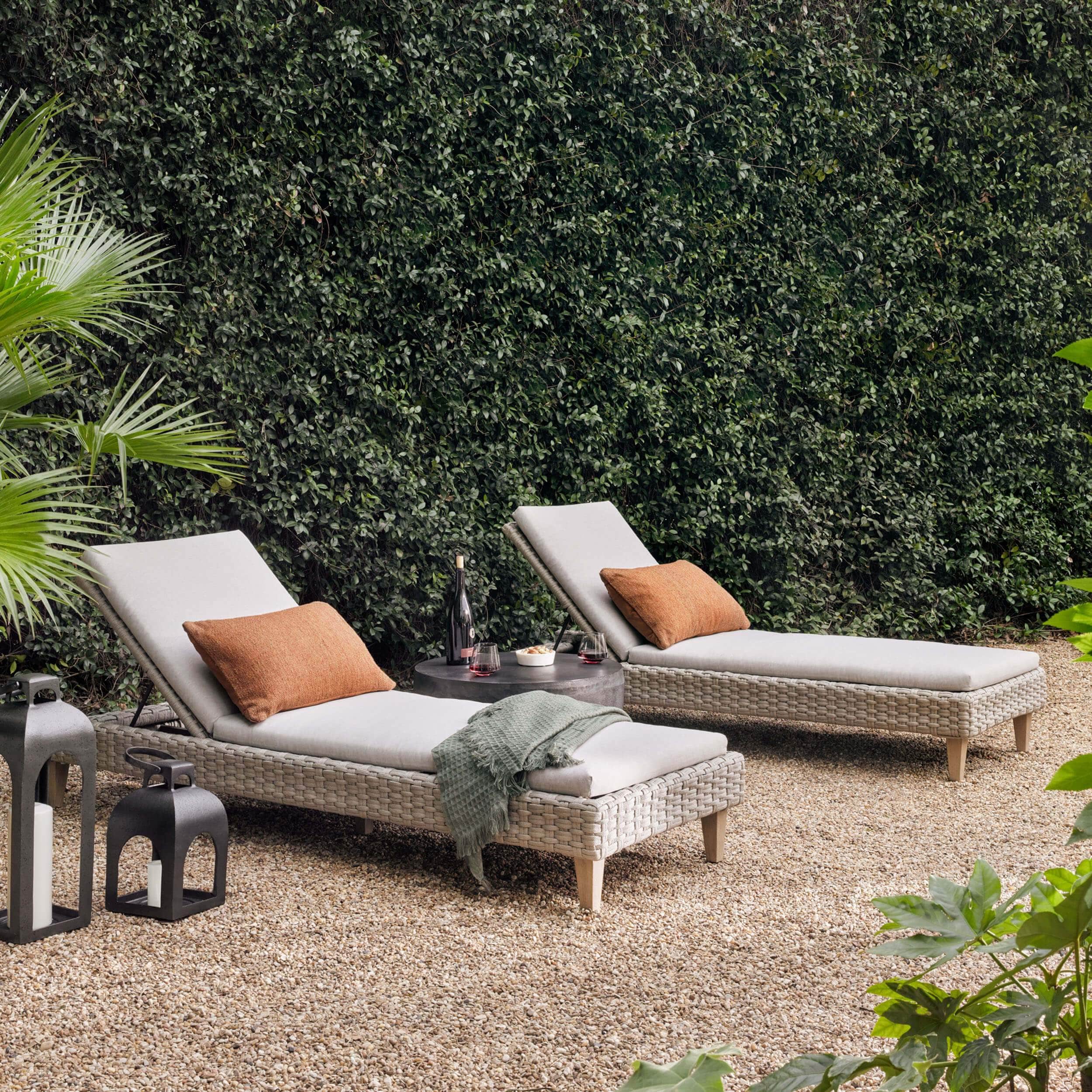 Basil Outdoor End Table, Aged Grey by Four Hands - Image 4