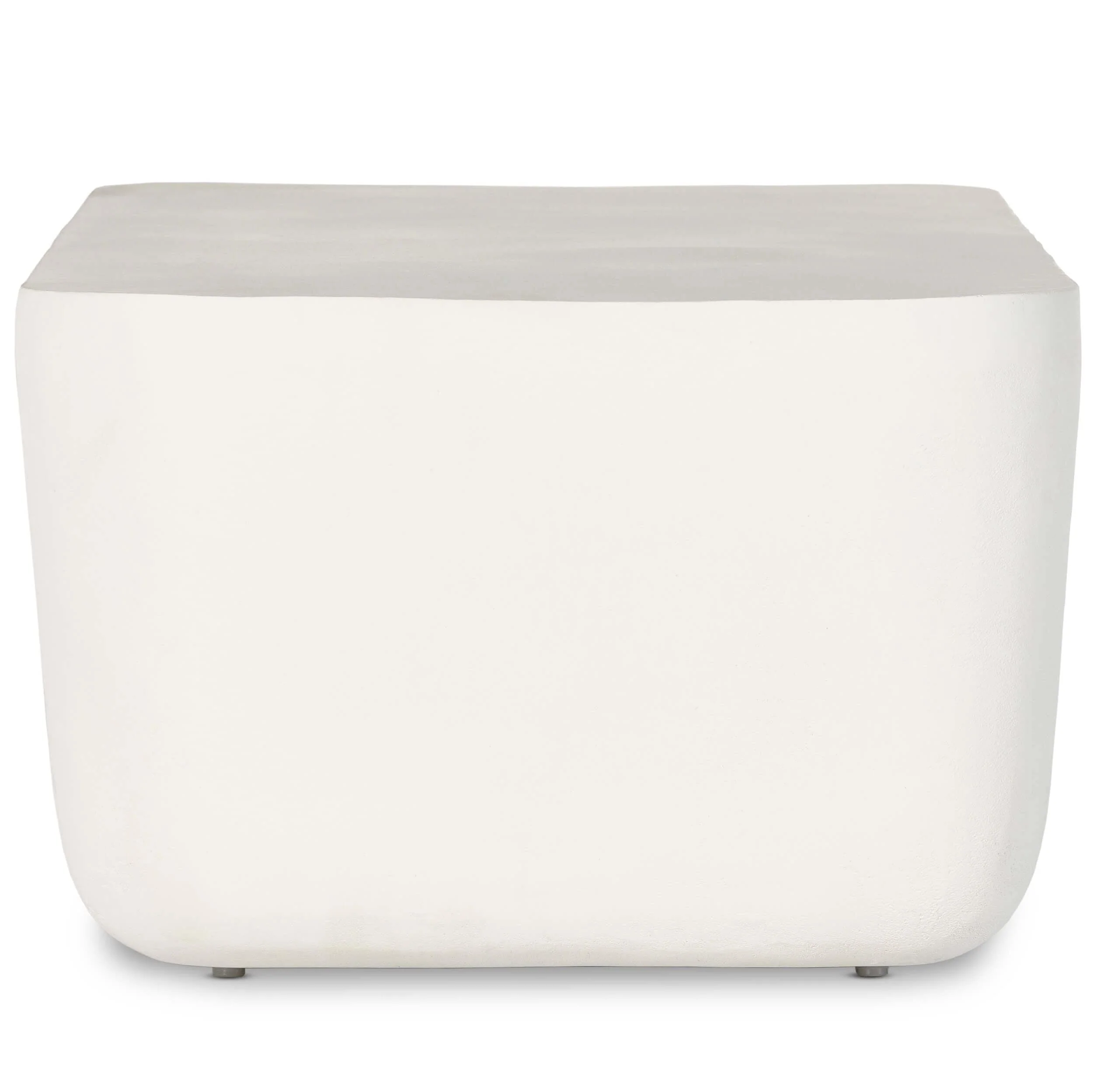 Basil Outdoor Rectangular Coffee Table, Matte White by Four Hands - Image 2