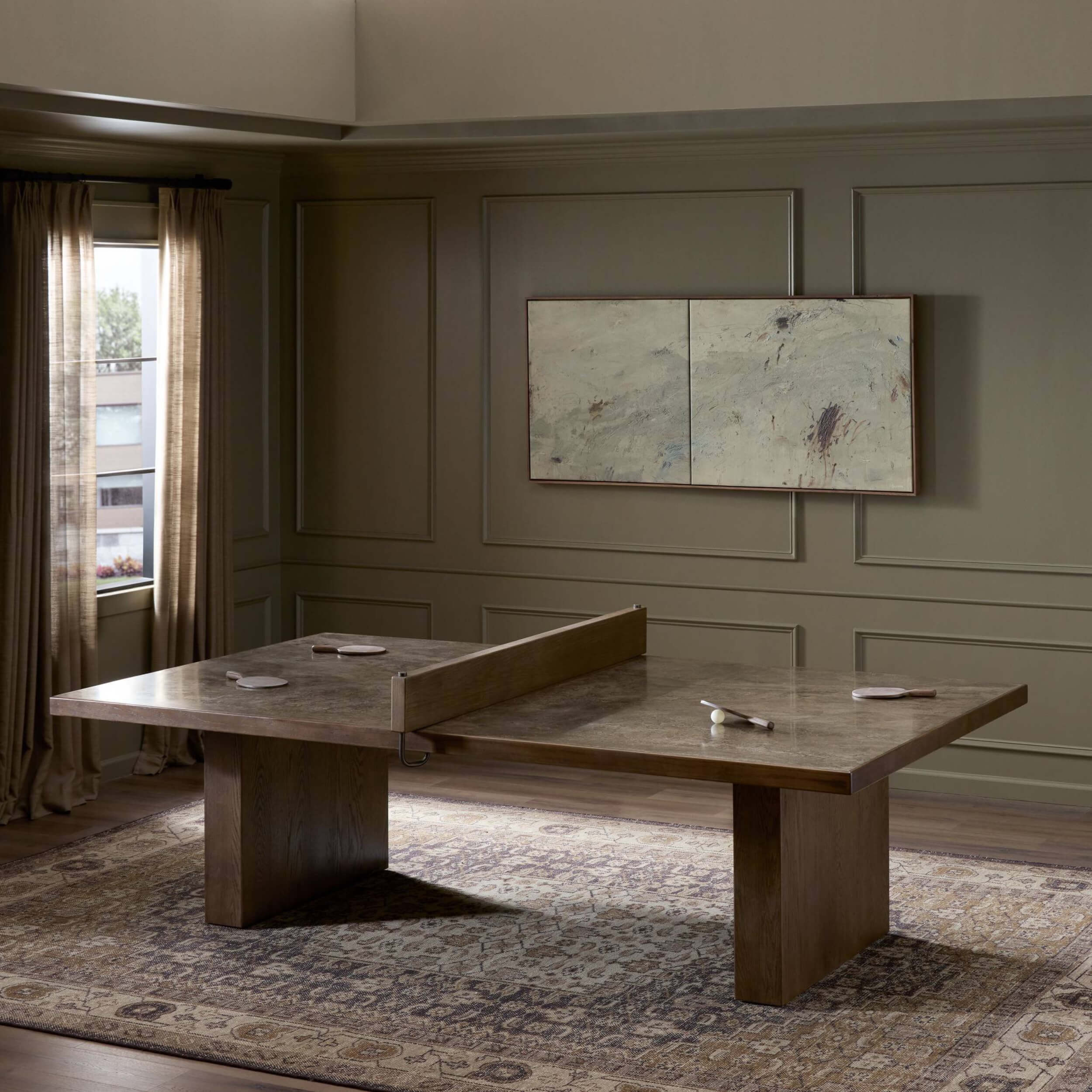 Bato Ping Pong Table, Fawn Oak by Four Hands - Image 7