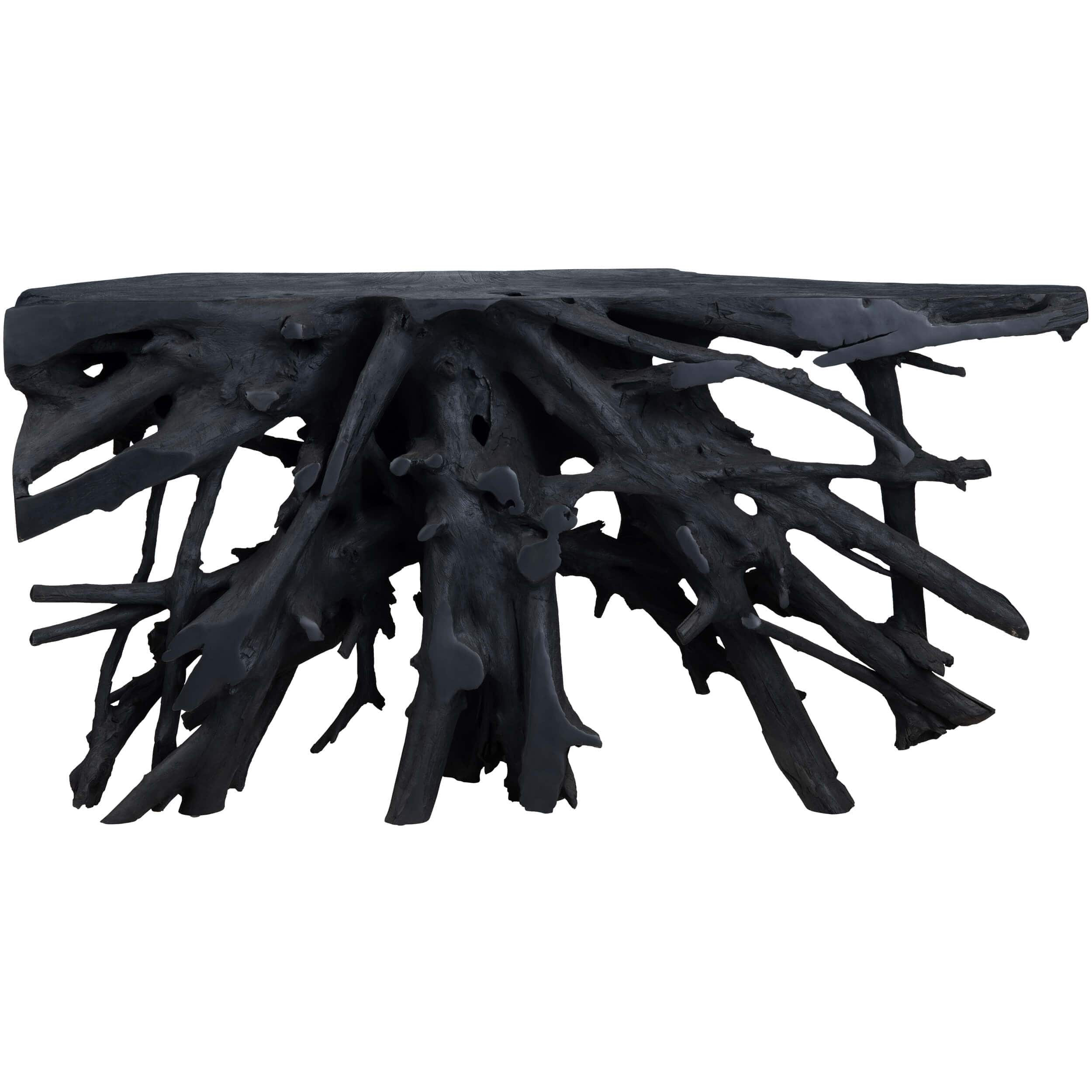 Batu Teak Root Console, Black - Image 2