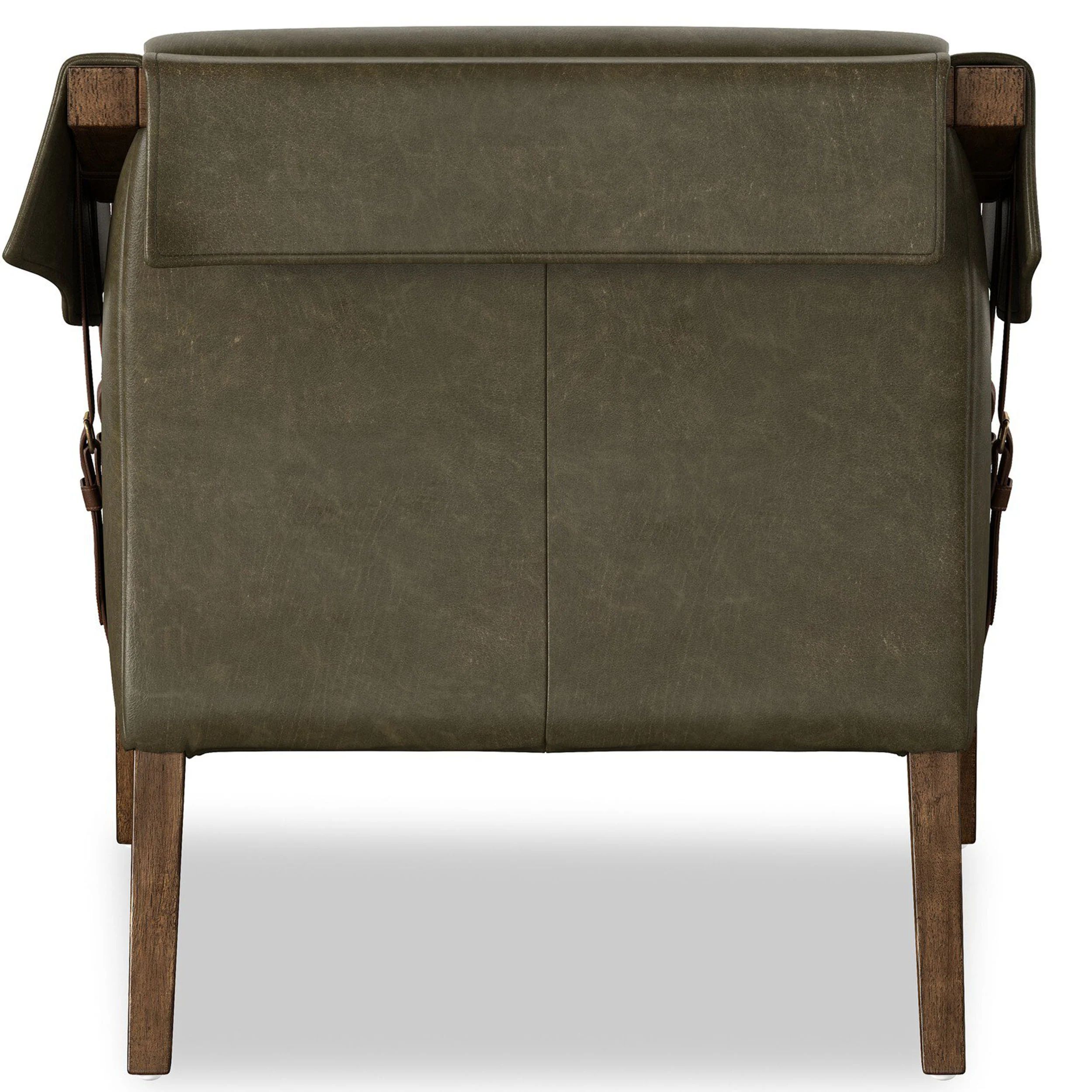 Bauer Leather Chair, Dulane Moss by Four Hands - Image 4