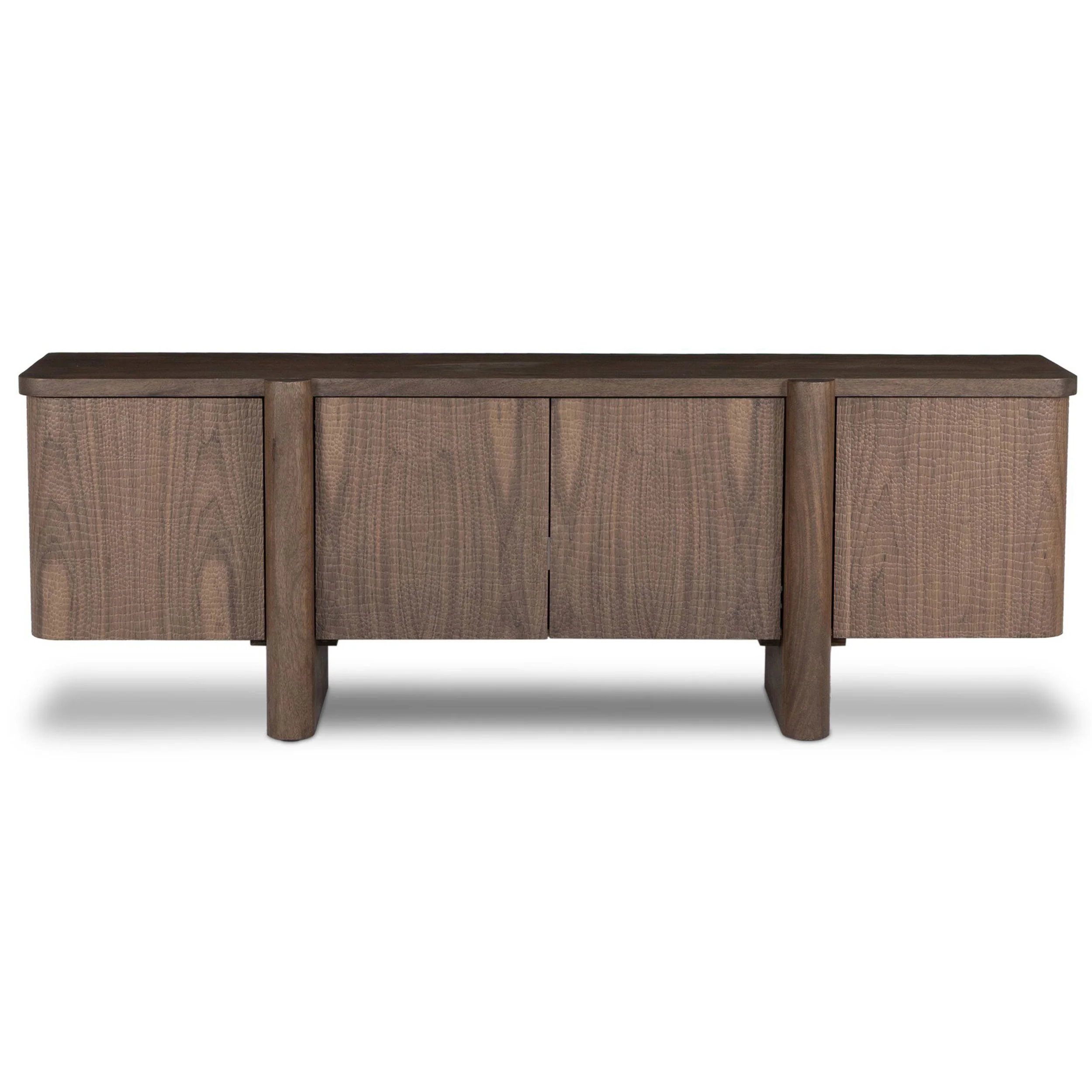 Baxter Media Console, Weathered Mango by Four Hands - Image 2