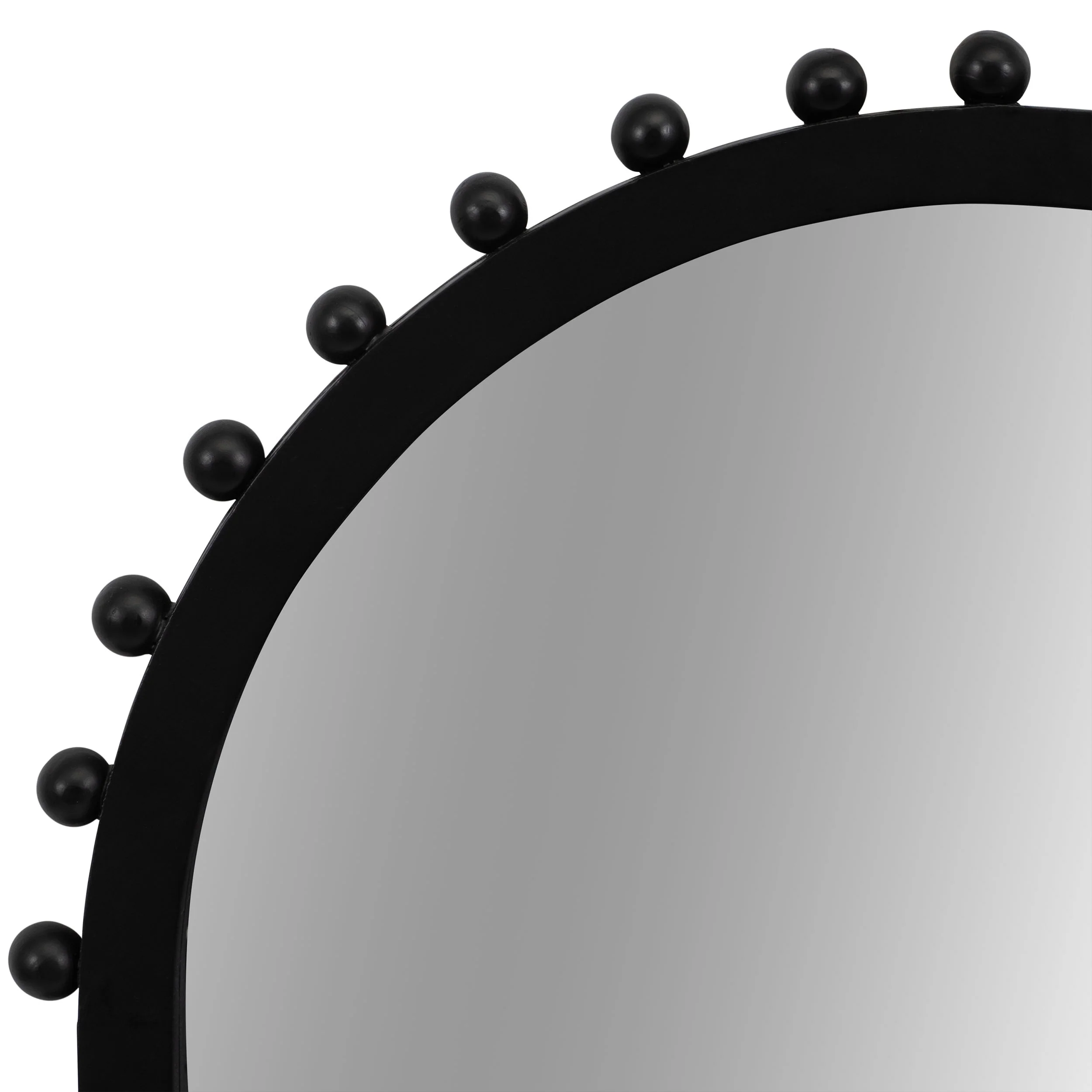Beaded Arch Mirror, Black - Image 4