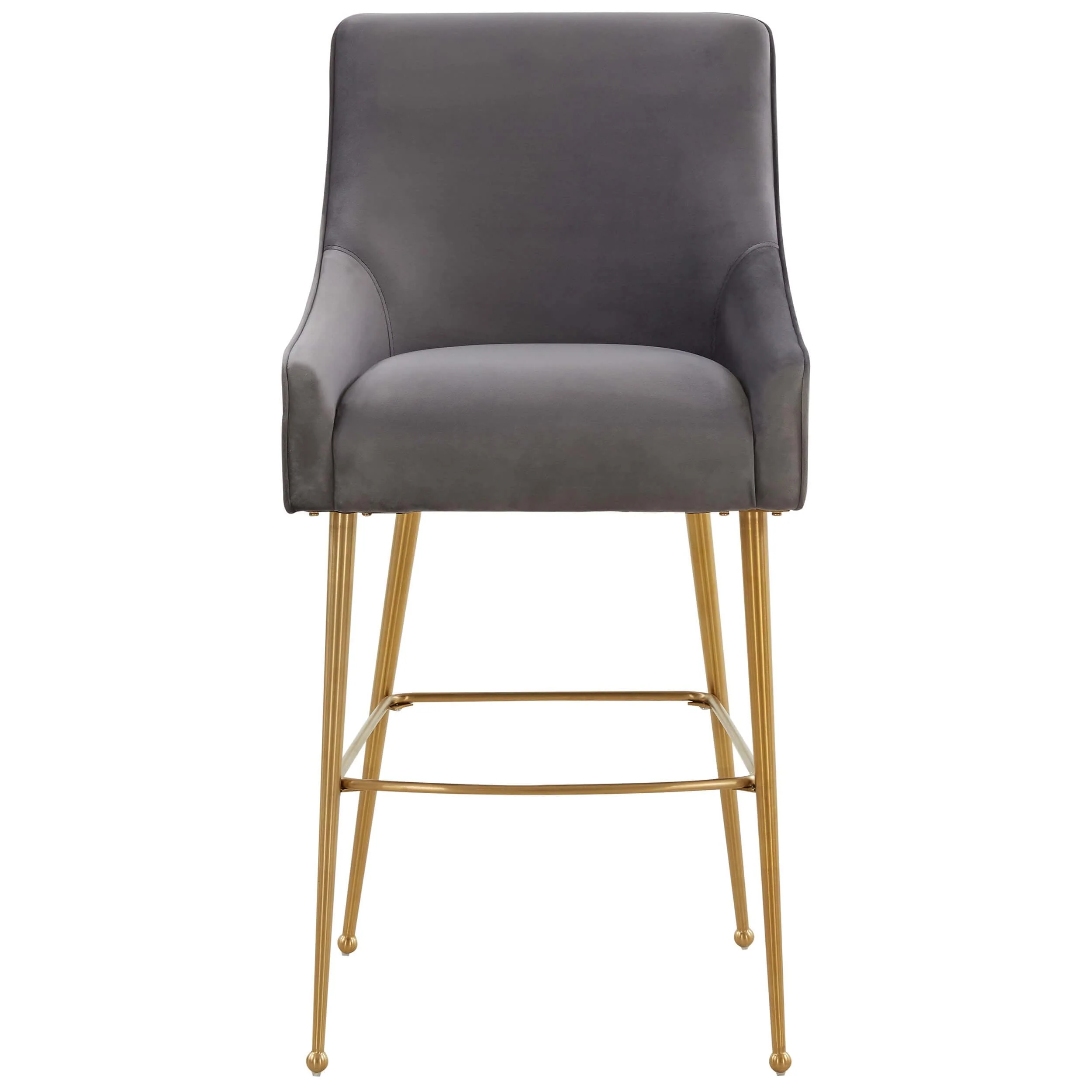 Beatrix Bar & Counter Stool, Grey/Gold Base - Image 2