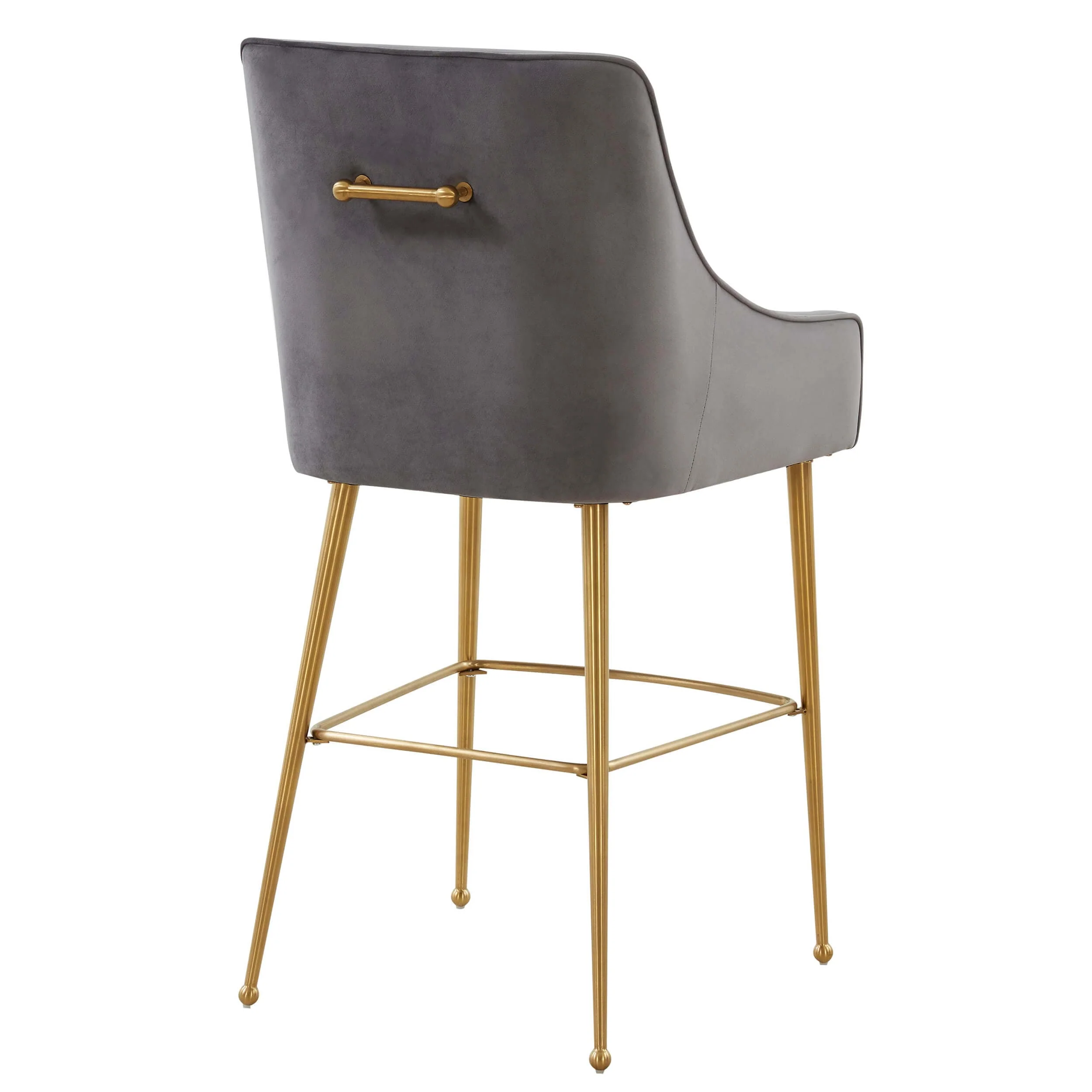 Beatrix Bar & Counter Stool, Grey/Gold Base - Image 3