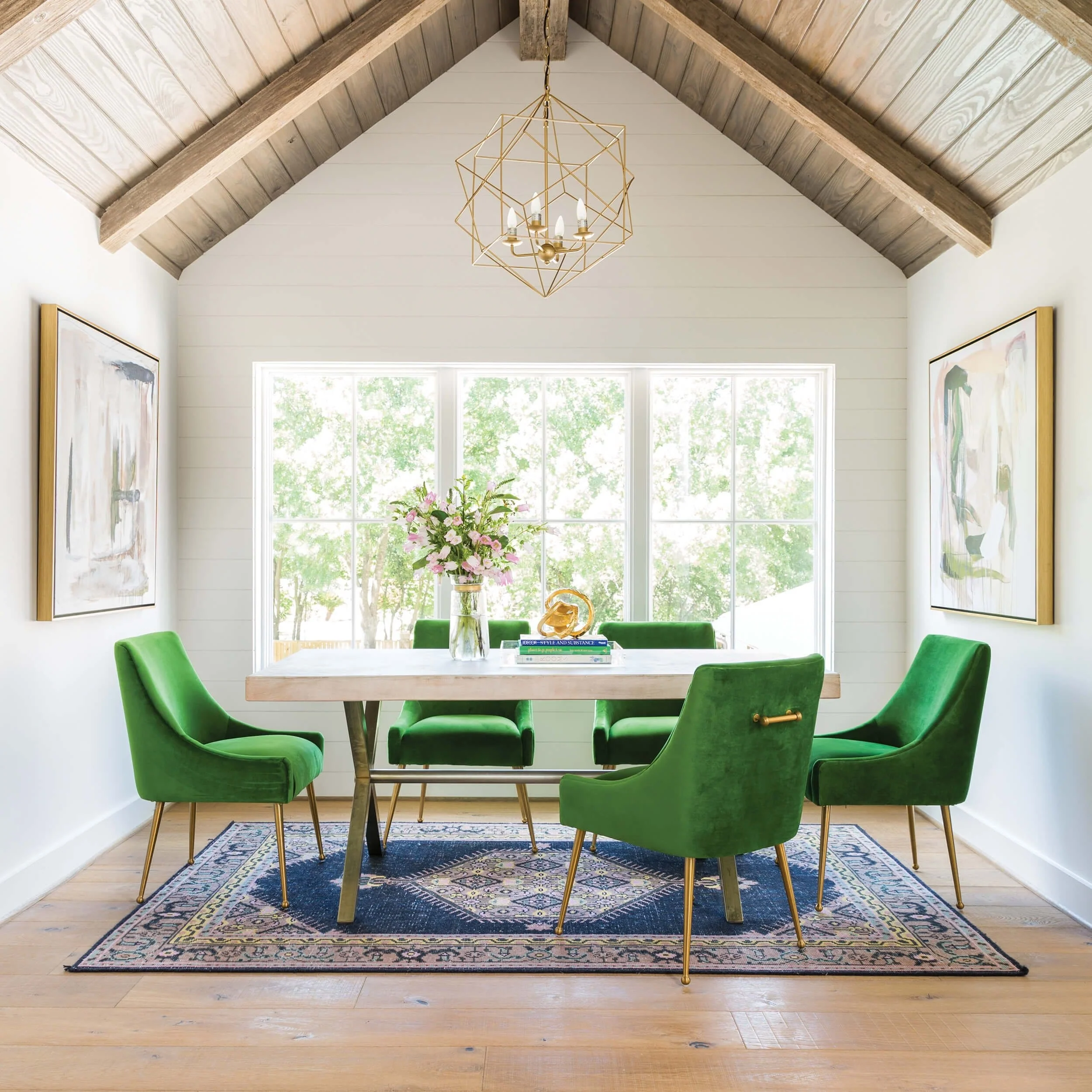 Beatrix Side Chair, Green/Brushed Gold Base - Image 6
