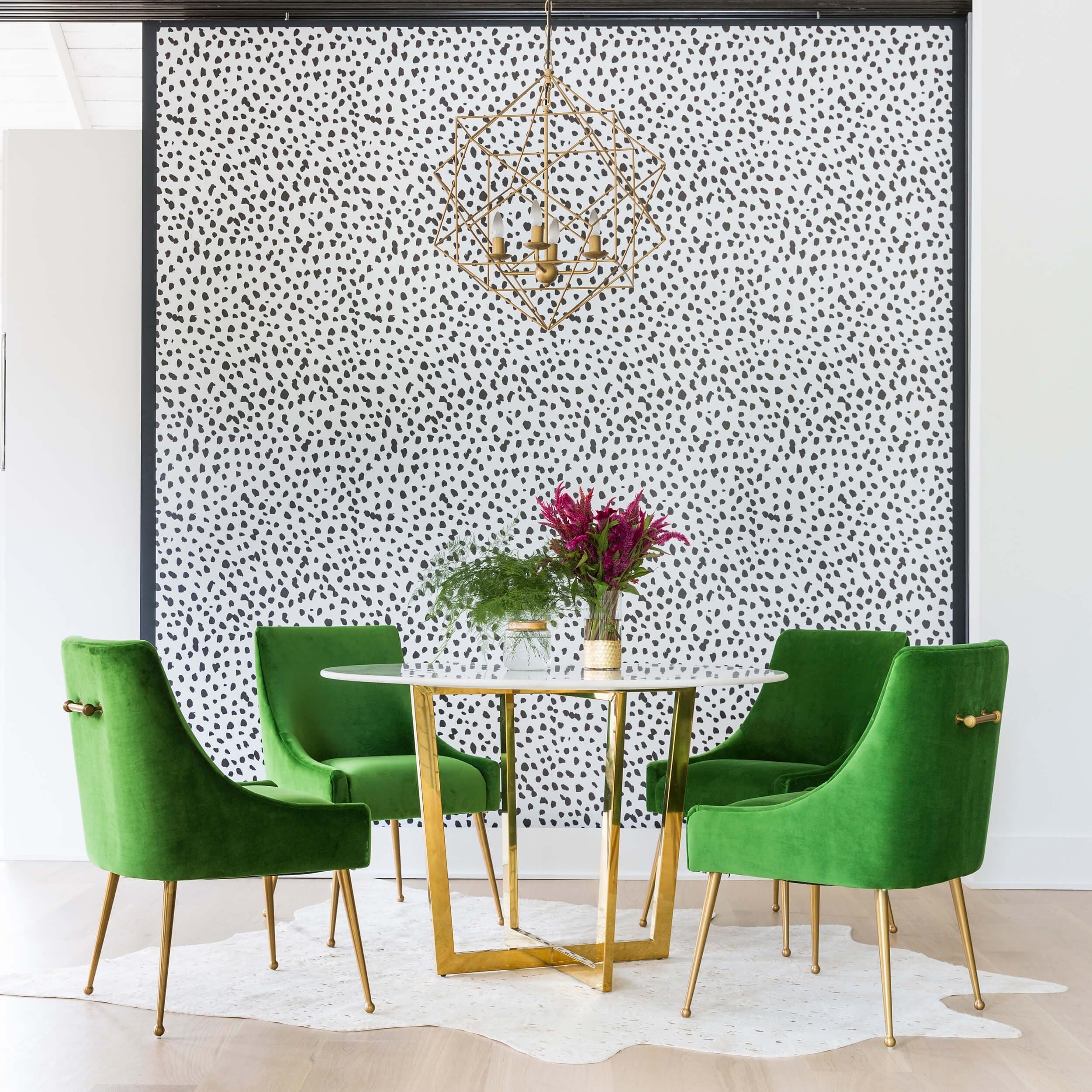 Beatrix Side Chair, Green/Brushed Gold Base - Image 8