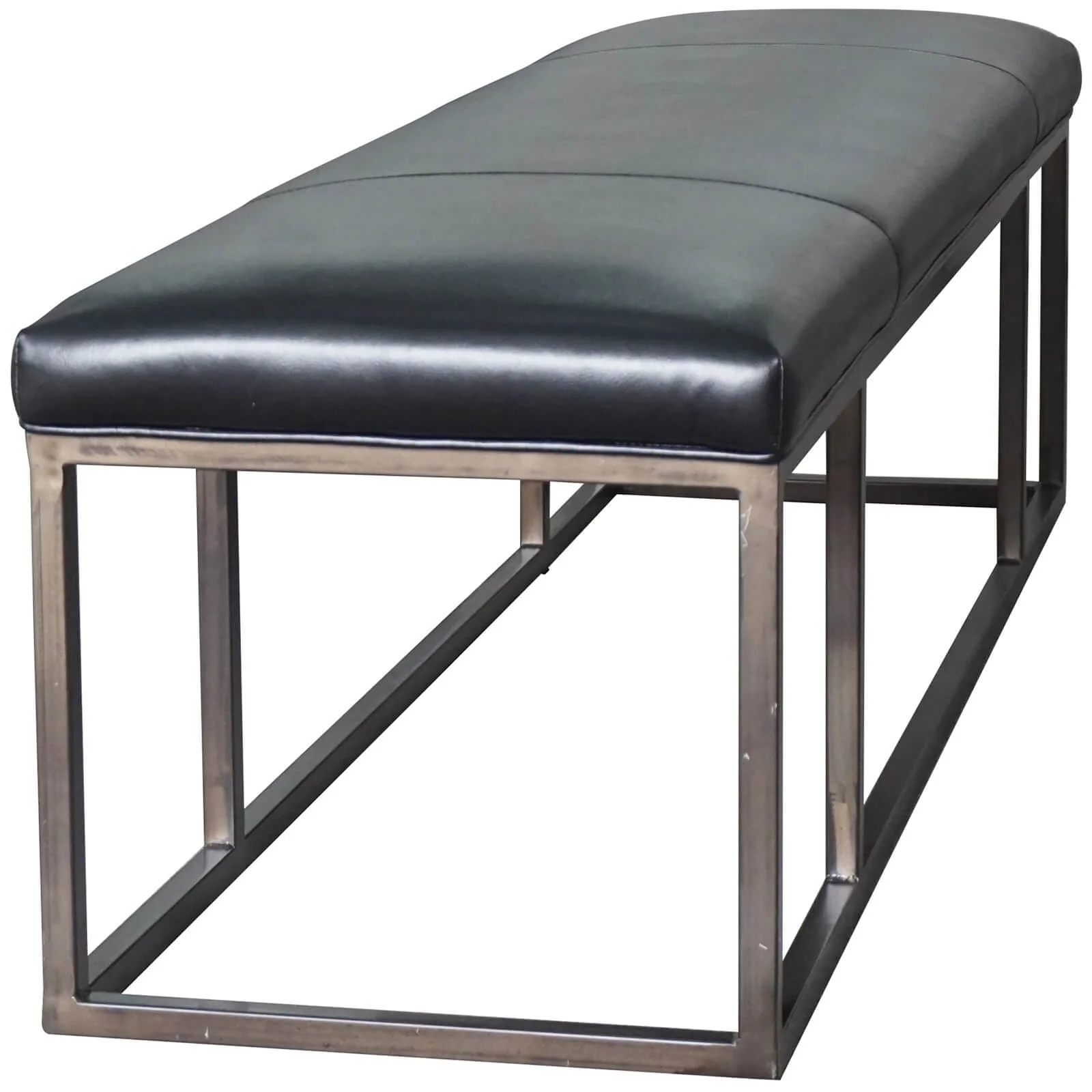 Beaumont Leather Bench, Rider Black by Four Hands - Image 4