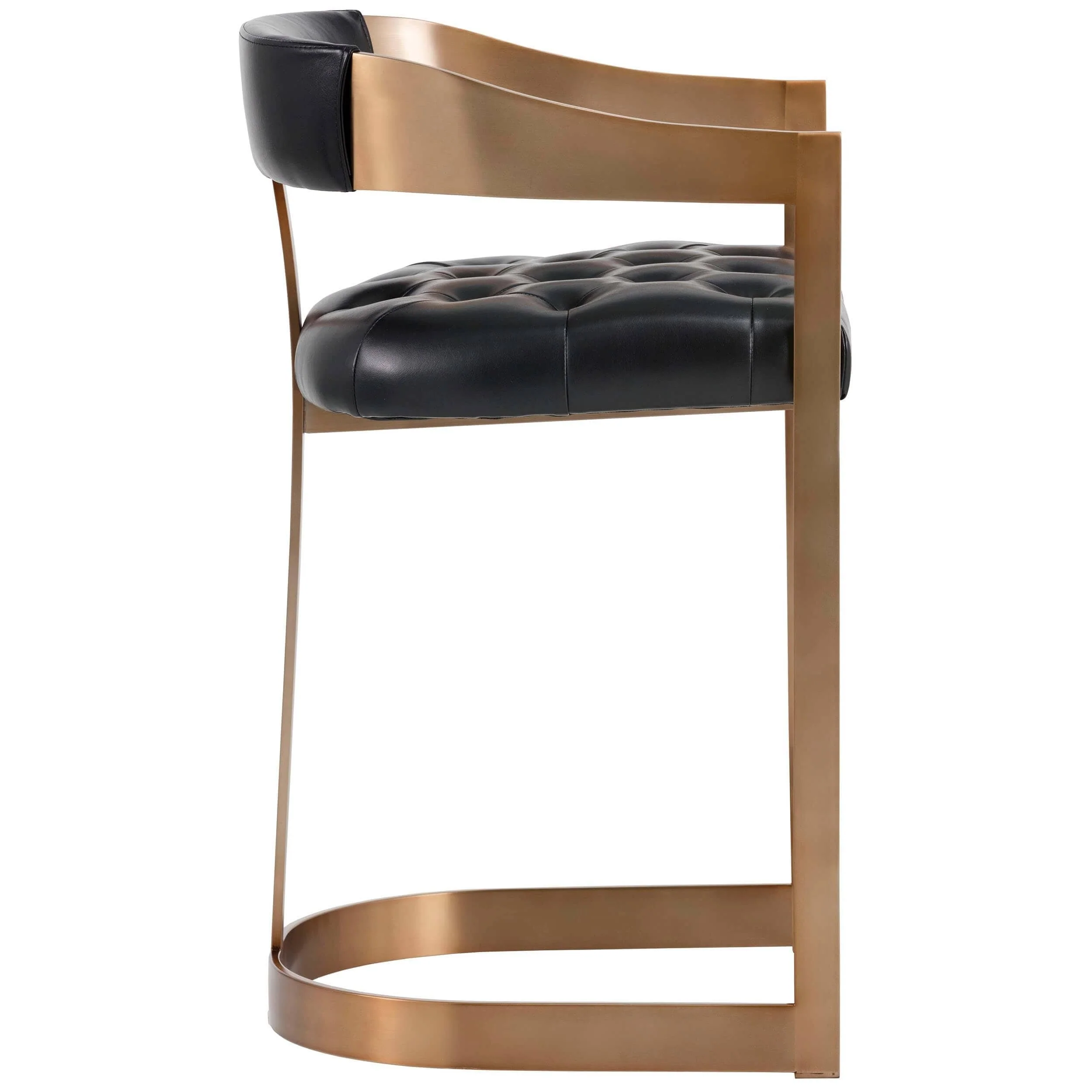 Beaumont Leather Bar & Counter Stool, Cantina Black - Image 2