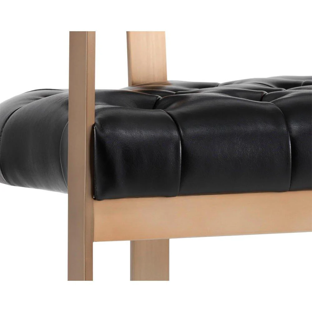 Beaumont Leather Bar & Counter Stool, Cantina Black - Image 5