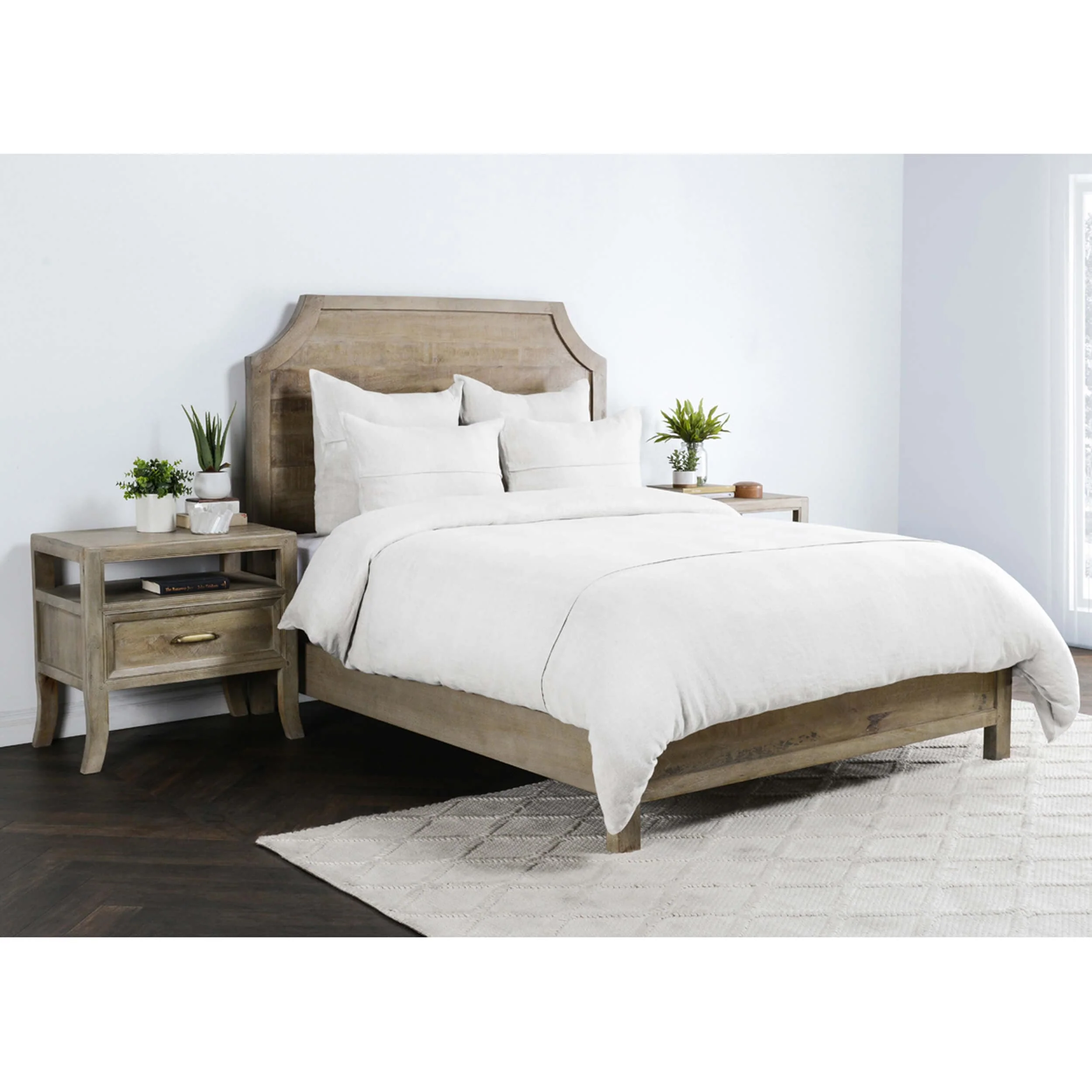 Beaumont Linen Duvet Set, Cloud