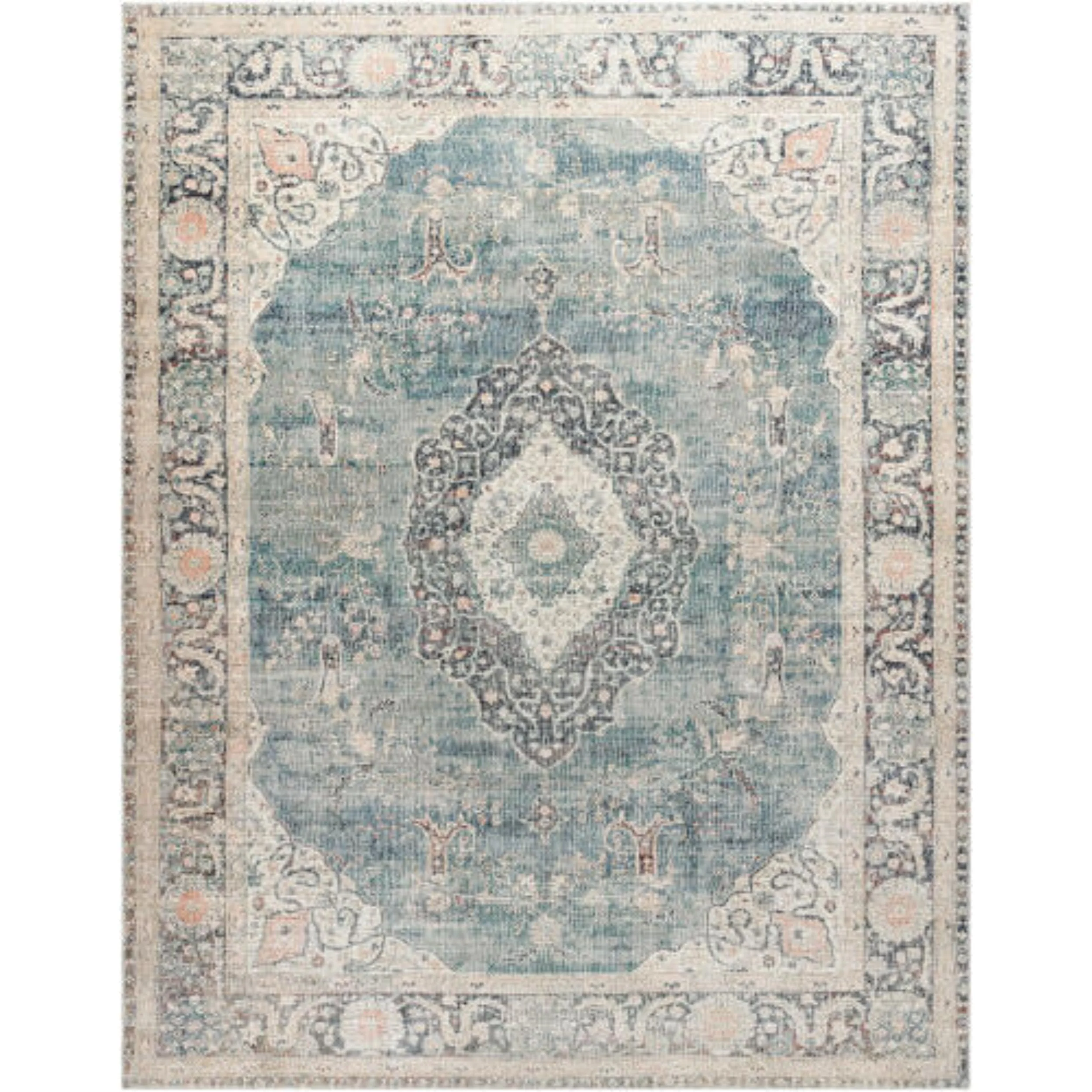 Becki Owens x Livabliss Rug Marlene BOMN-2300, Ice Blue/Blue/Cream/Light Sage/Charcoal/Burgundy