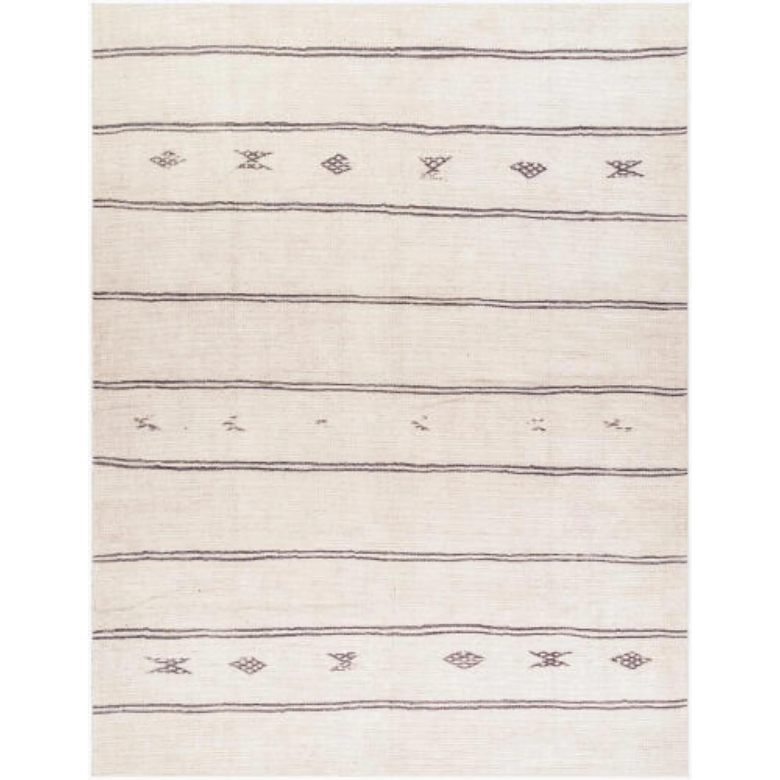 Becki Owens x Livabliss Rug Rivi BORC-2300, Ivory/Black/Medium Brown