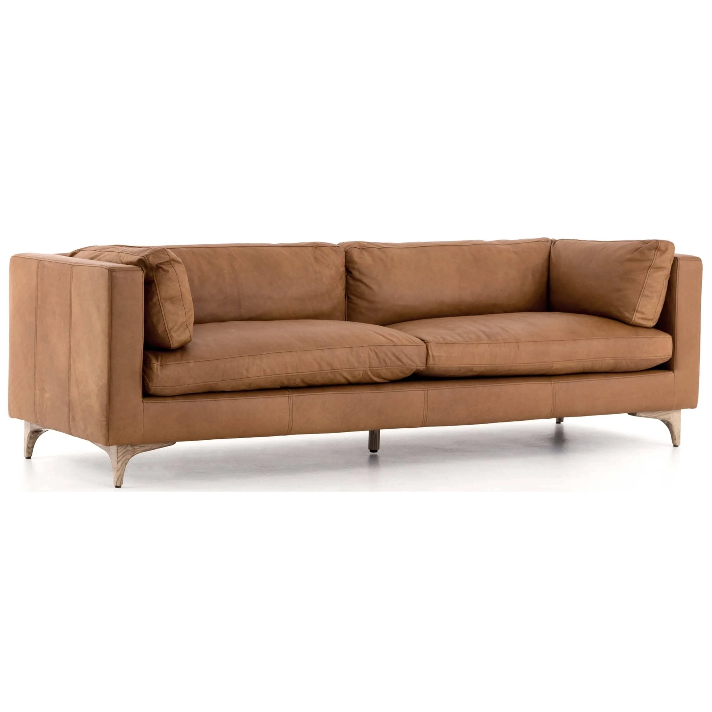 Beckwith Leather Sofa, Natural Washed Camel by Four Hands - Image 2