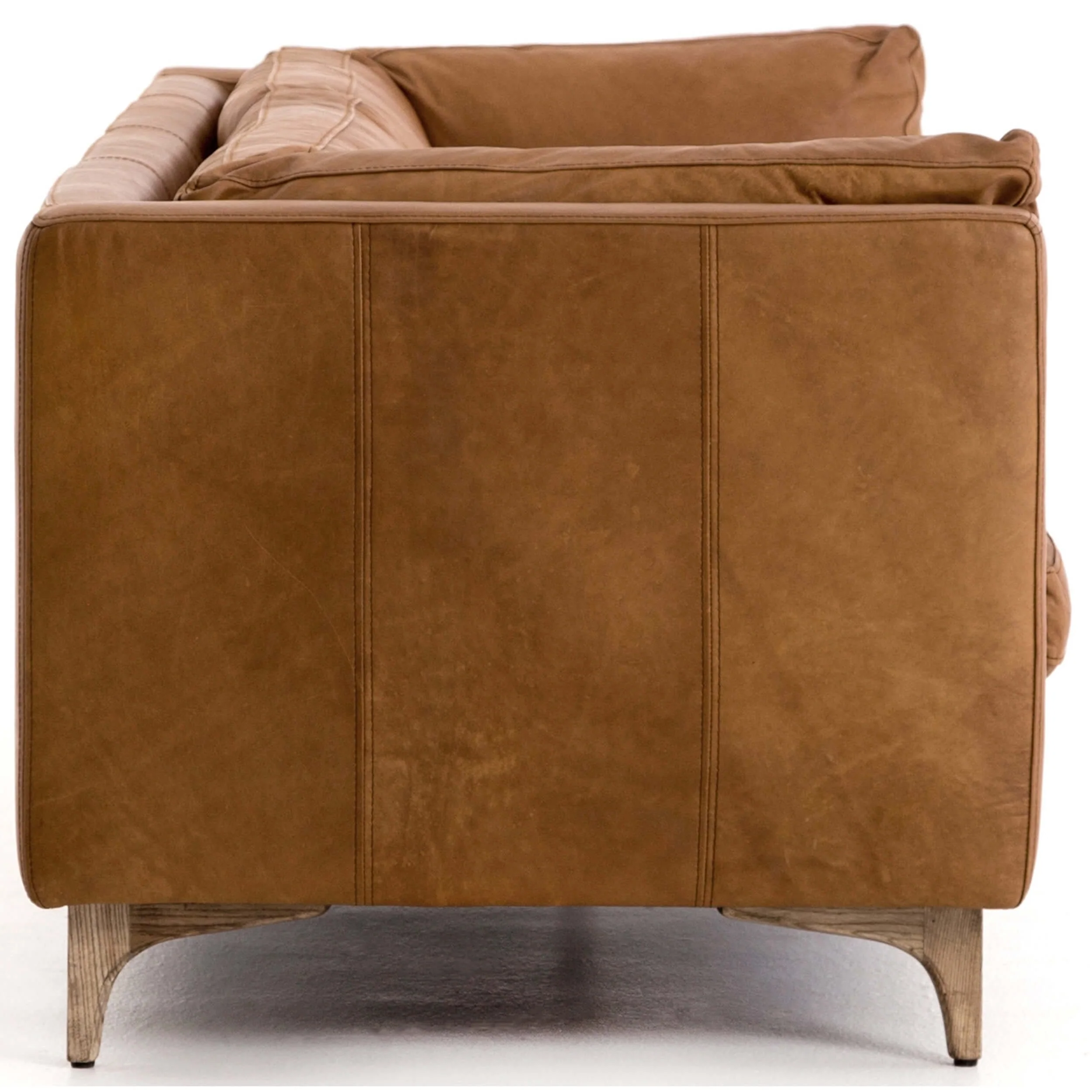 Beckwith Leather Sofa, Natural Washed Camel by Four Hands - Image 5
