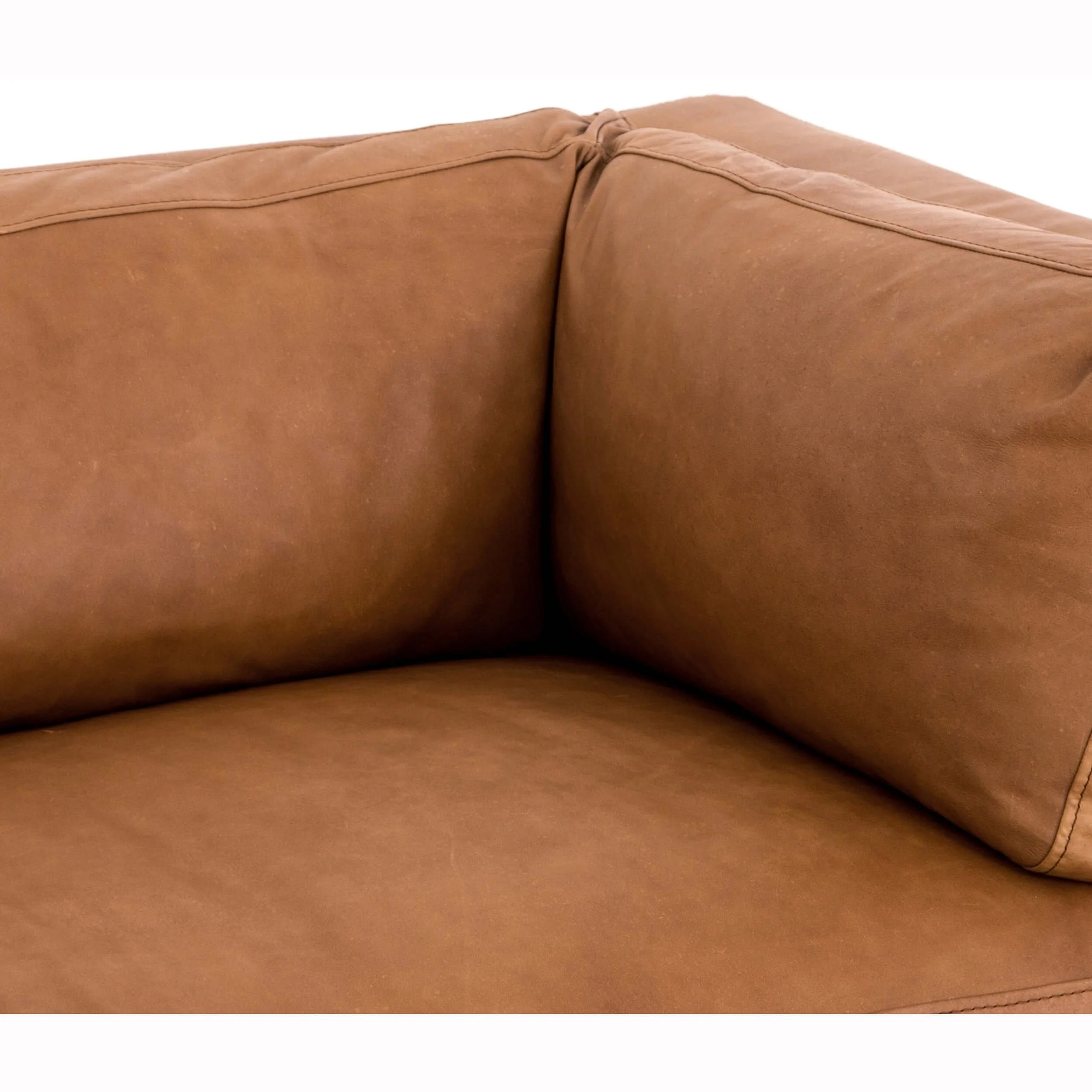 Beckwith Leather Sofa, Natural Washed Camel by Four Hands - Image 7
