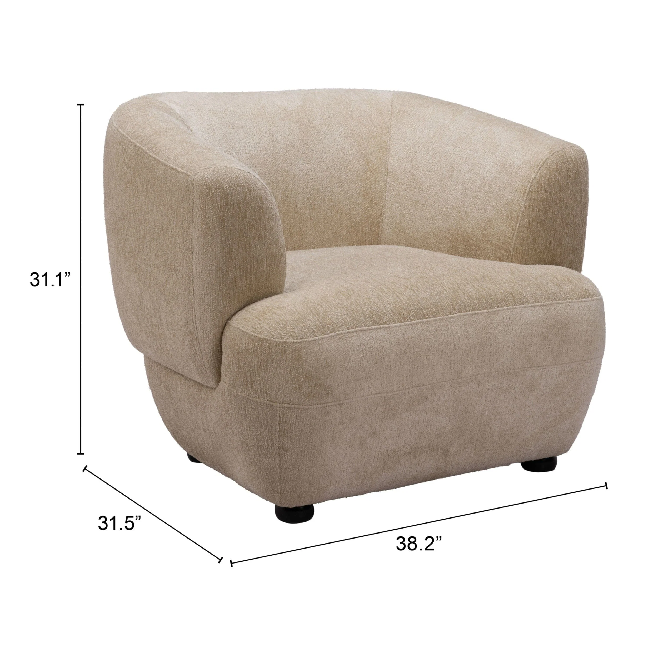 Bekker Chair, Golden Beige - Image 4