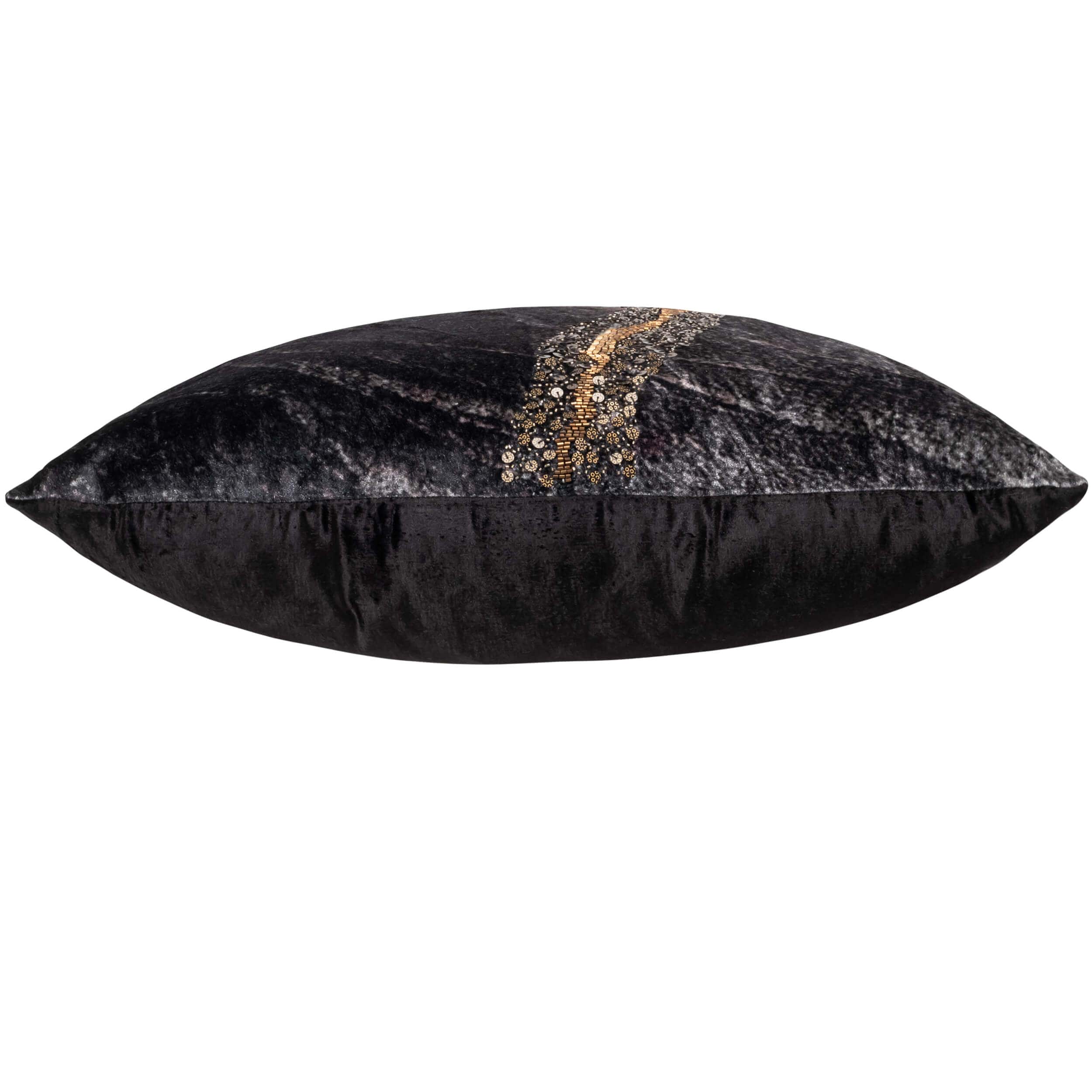 Bella Digital Pillow, Charcoal/Gold - Image 2