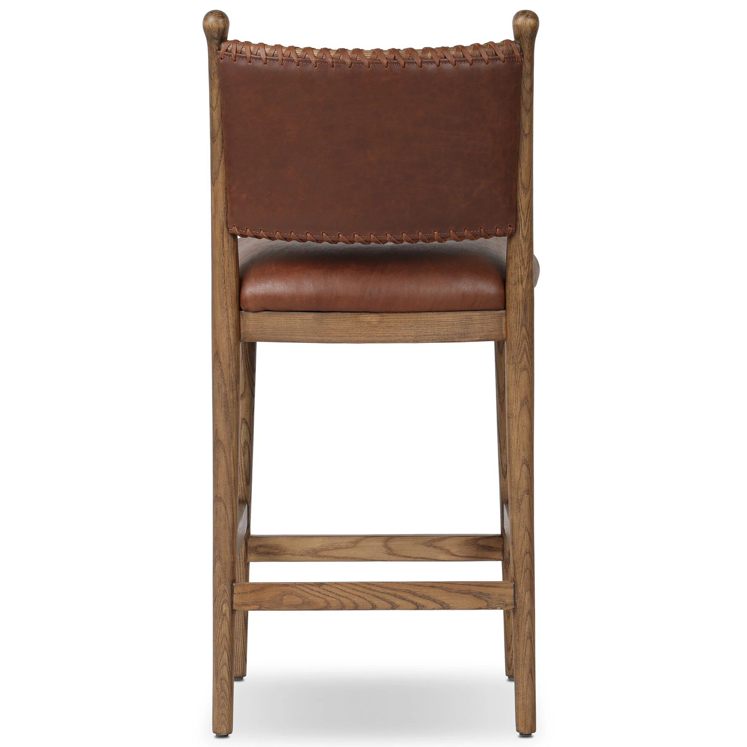 Bella Leather Bar & Counter Stool, Dulane Mahogany by Amber Lewis x Four Hands - Image 4