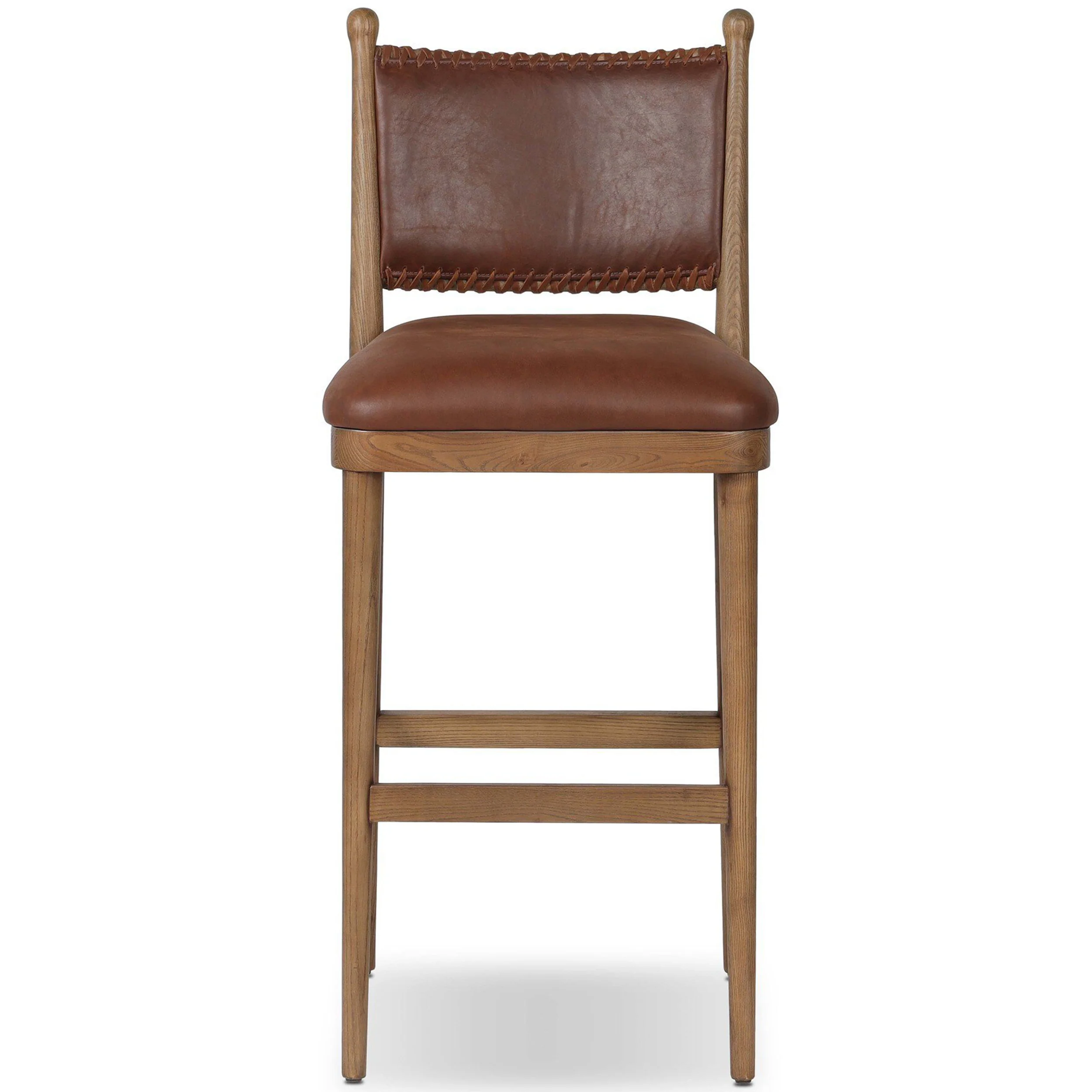 Bella Leather Bar & Counter Stool, Dulane Mahogany by Amber Lewis x Four Hands - Image 9