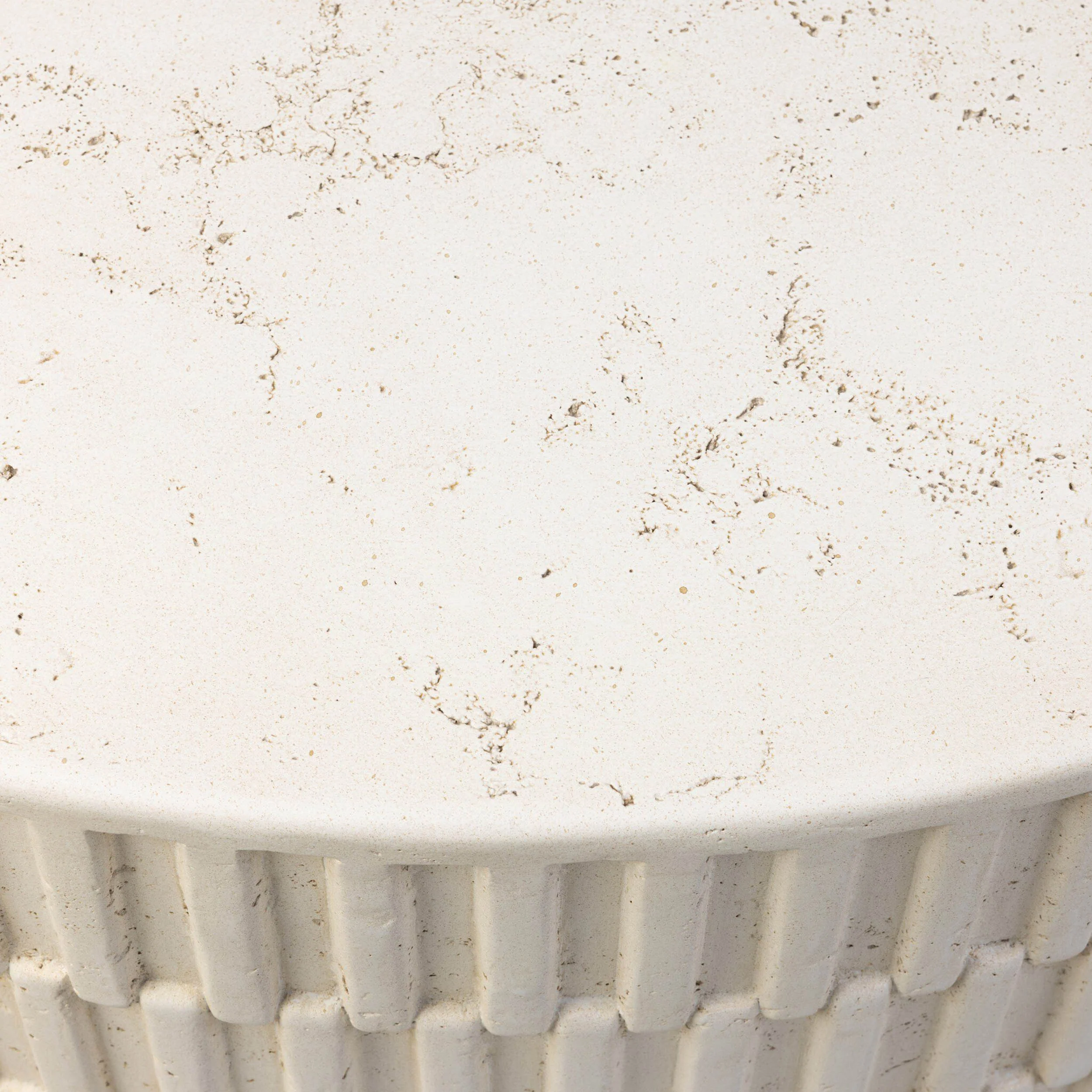 Callisto Outdoor Coffee Table, Aged White by Four Hands - Image 5