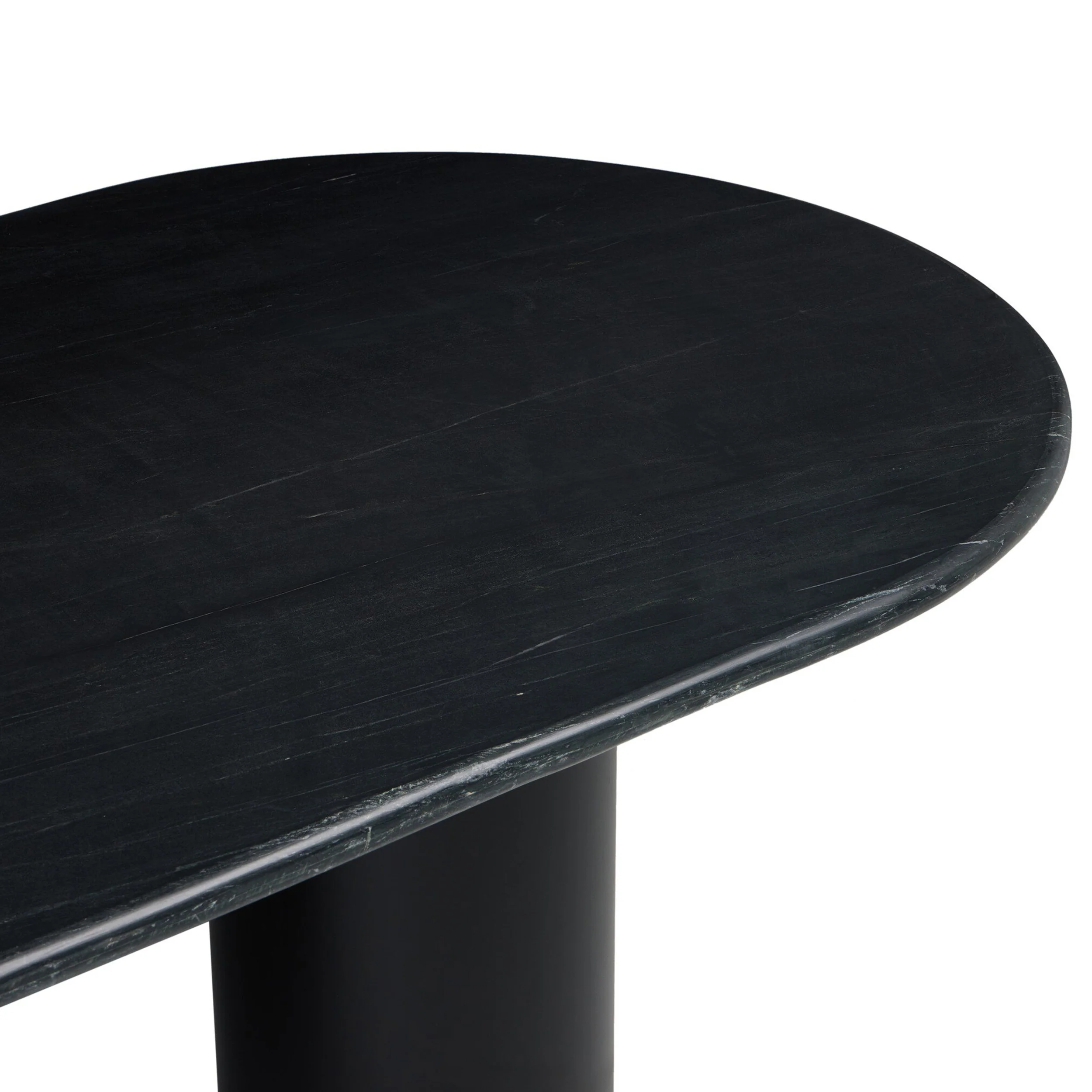 Belle Oval Dining Table, Black Marble by Four Hands - Image 4