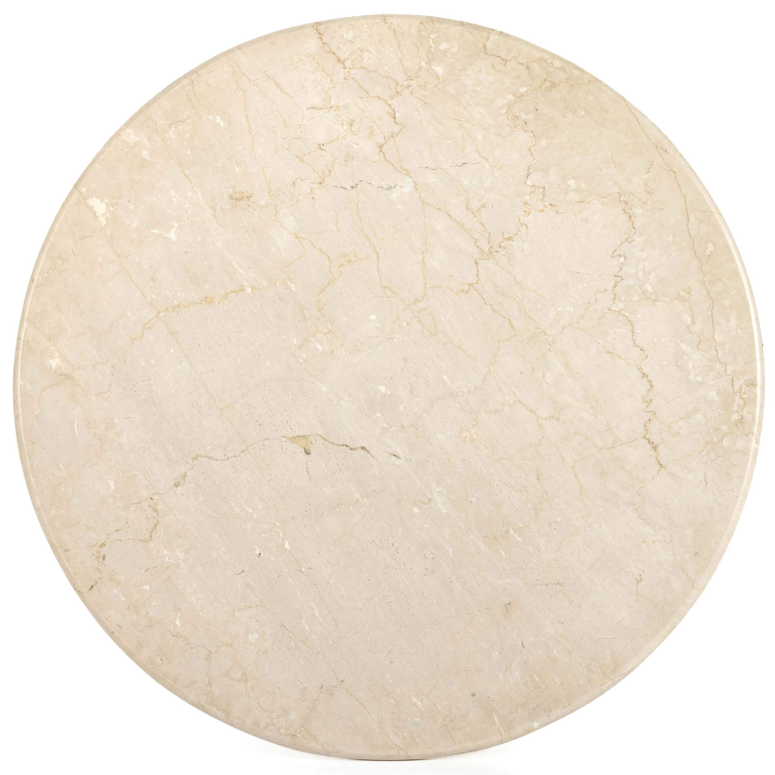 Belle Round Dining Table, Cream Marble by Four Hands - Image 3