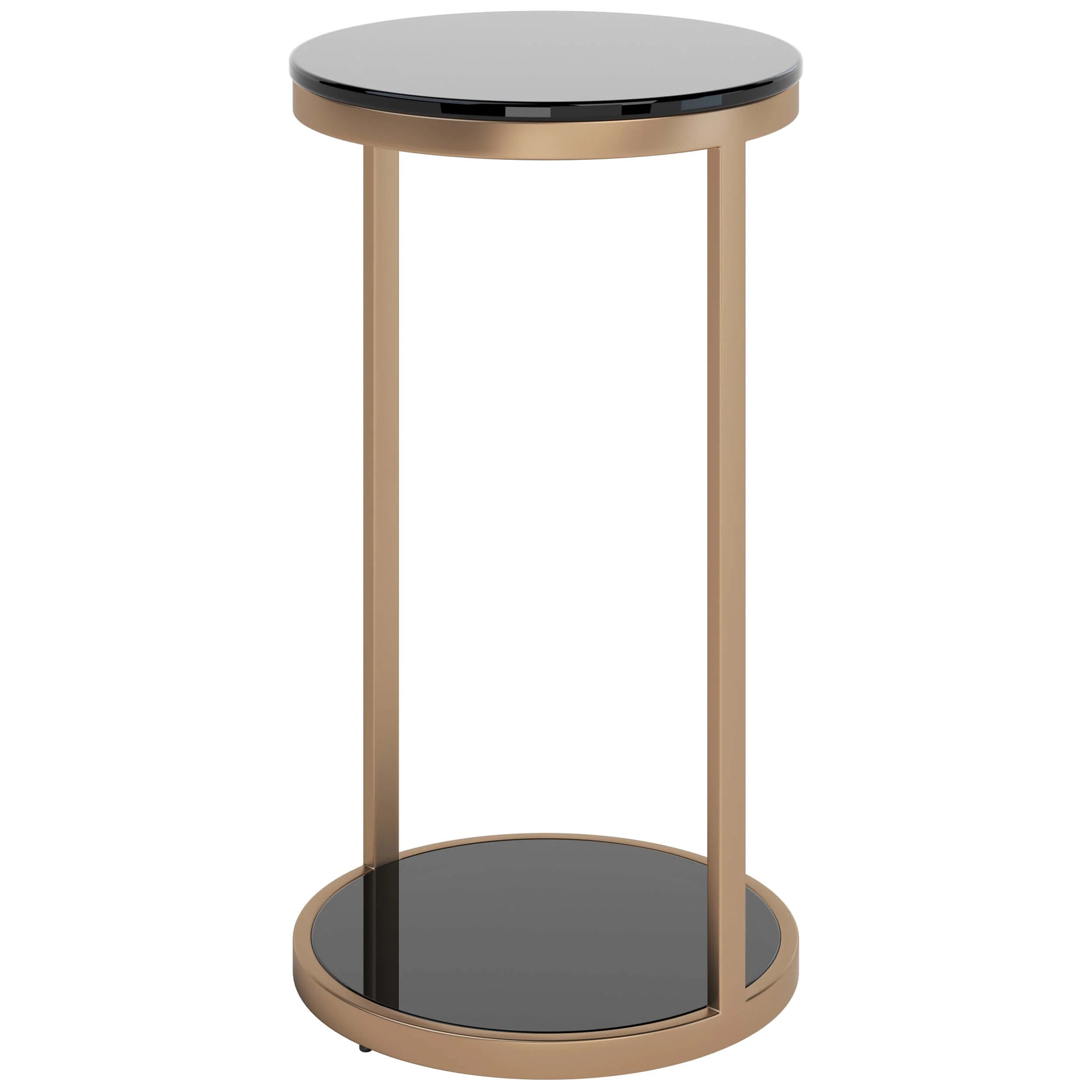 Benjamin End Table, Antique Brass