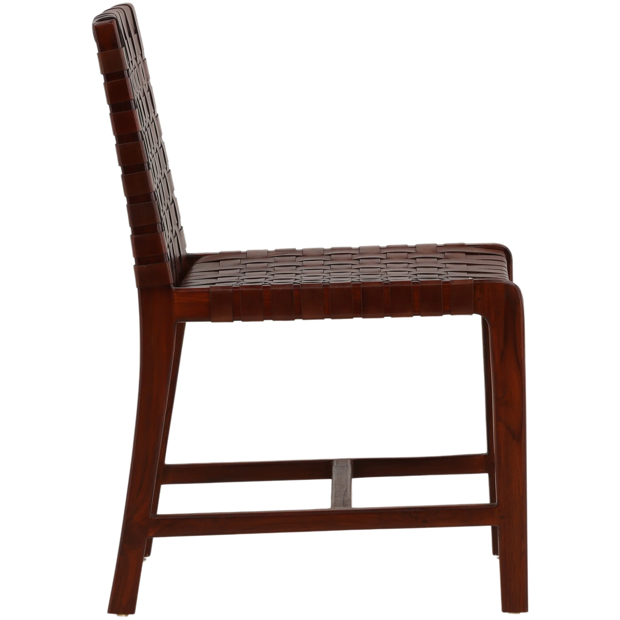 Benson Leather Dining Chair, Antique Brown, Set of 2 - Image 3
