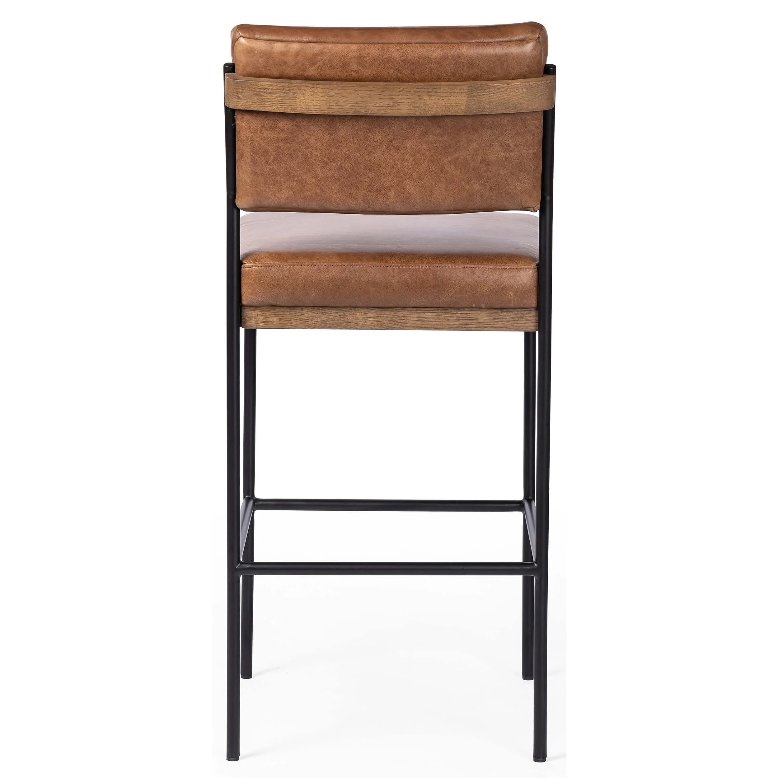 Benton Leather Bar & Counter Stool, Sonoma Chestnut by Four Hands - Image 4