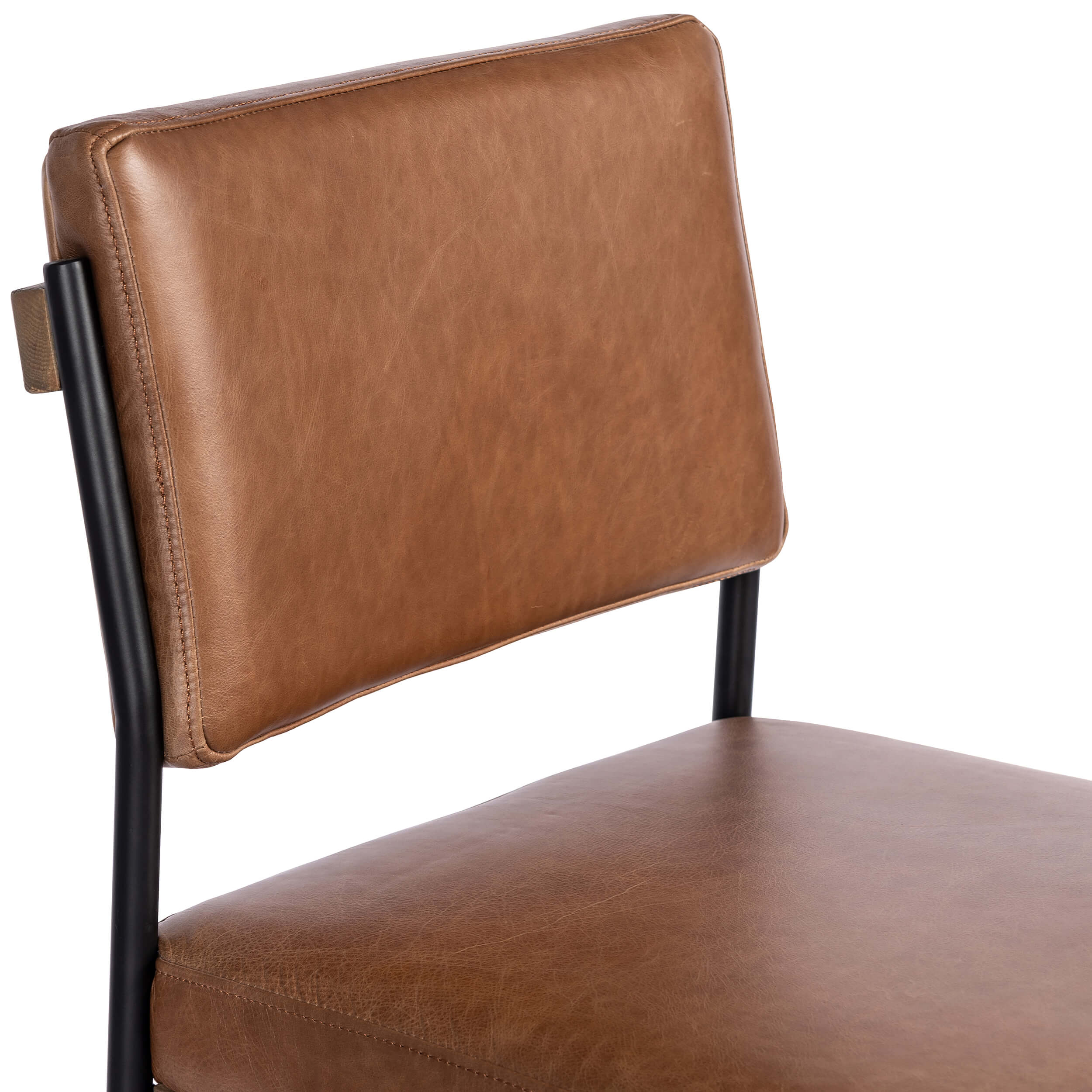 Benton Leather Bar & Counter Stool, Sonoma Chestnut by Four Hands - Image 5