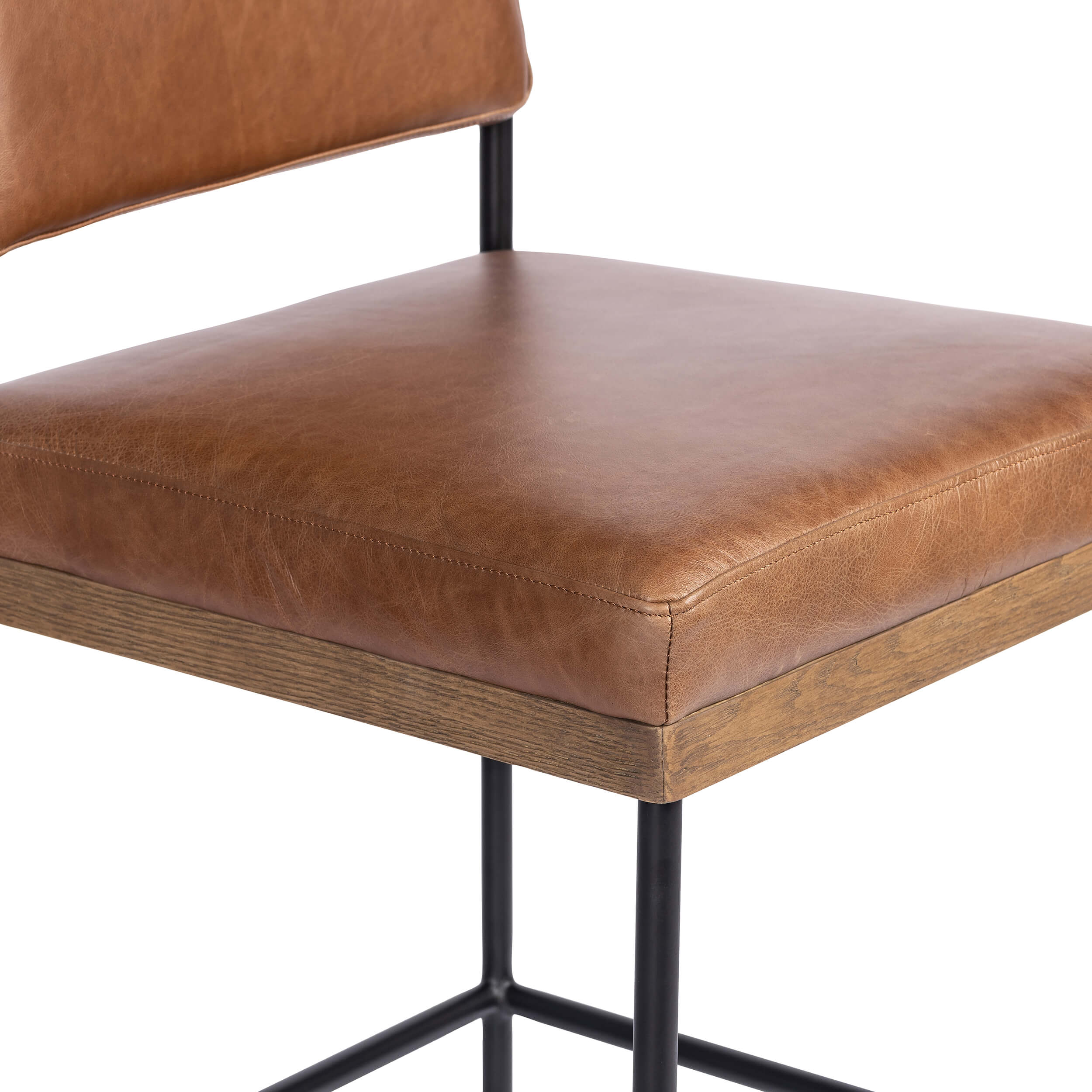 Benton Leather Bar & Counter Stool, Sonoma Chestnut by Four Hands - Image 6