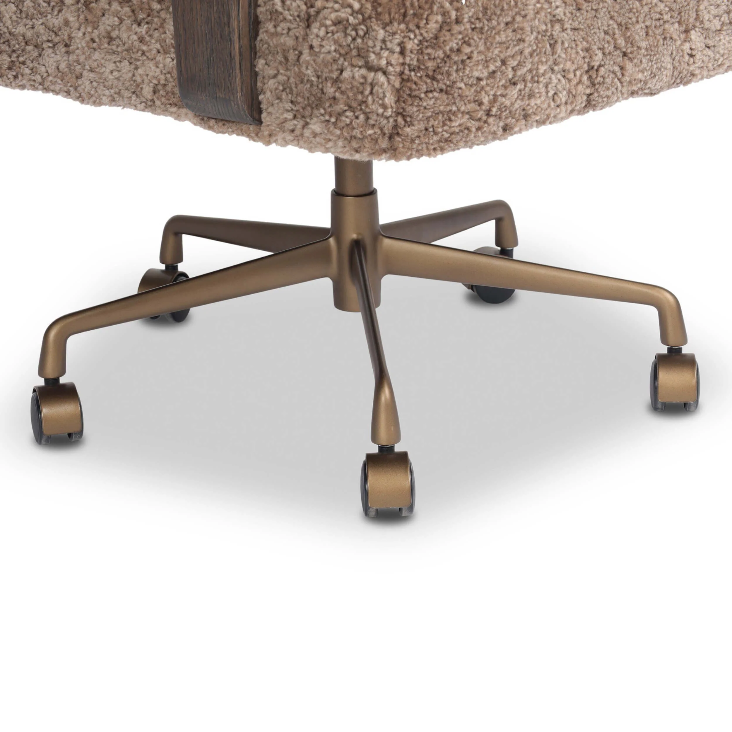 Bergen Desk Chair, Taupe Shearling by Four Hands - Image 4