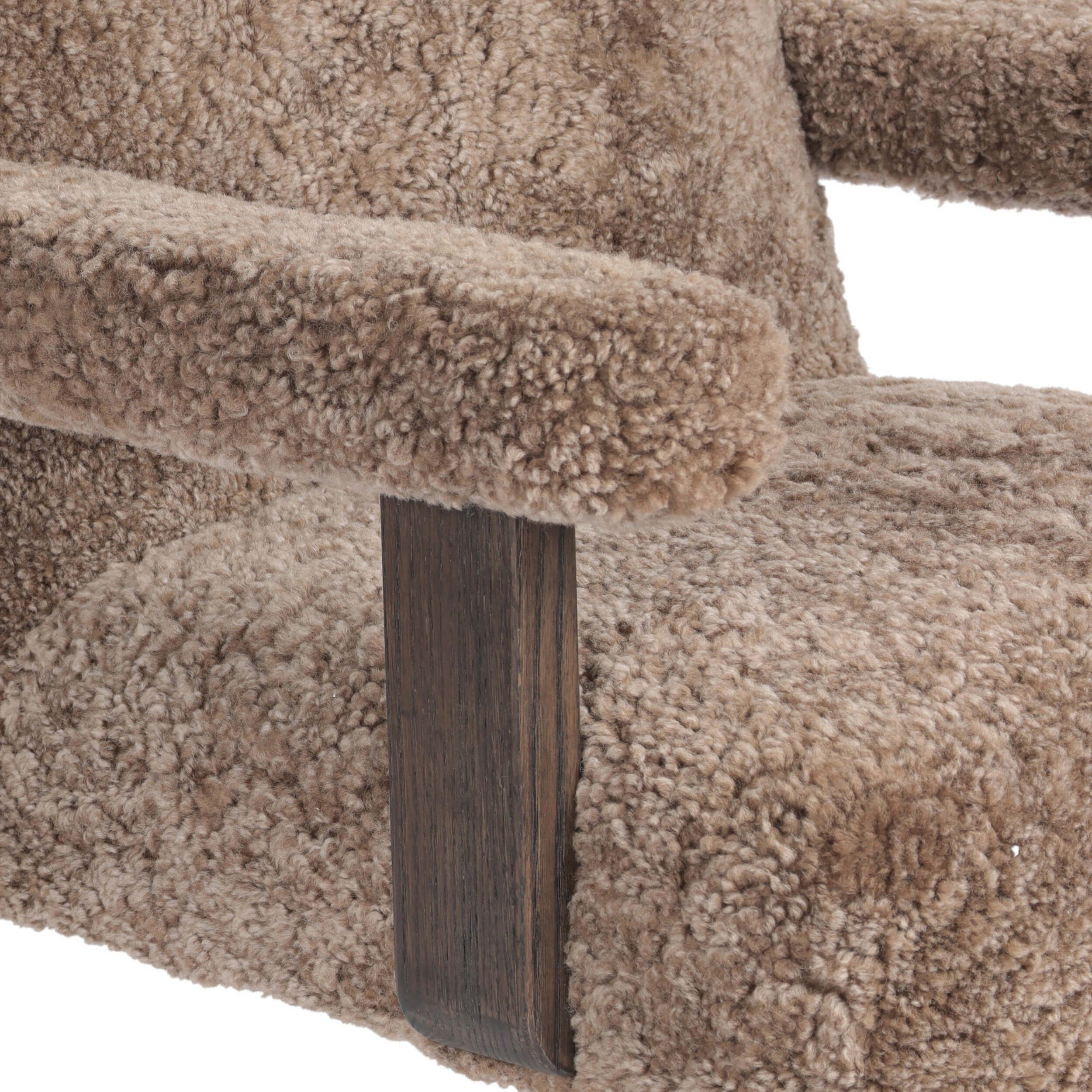 Bergen Desk Chair, Taupe Shearling by Four Hands - Image 5