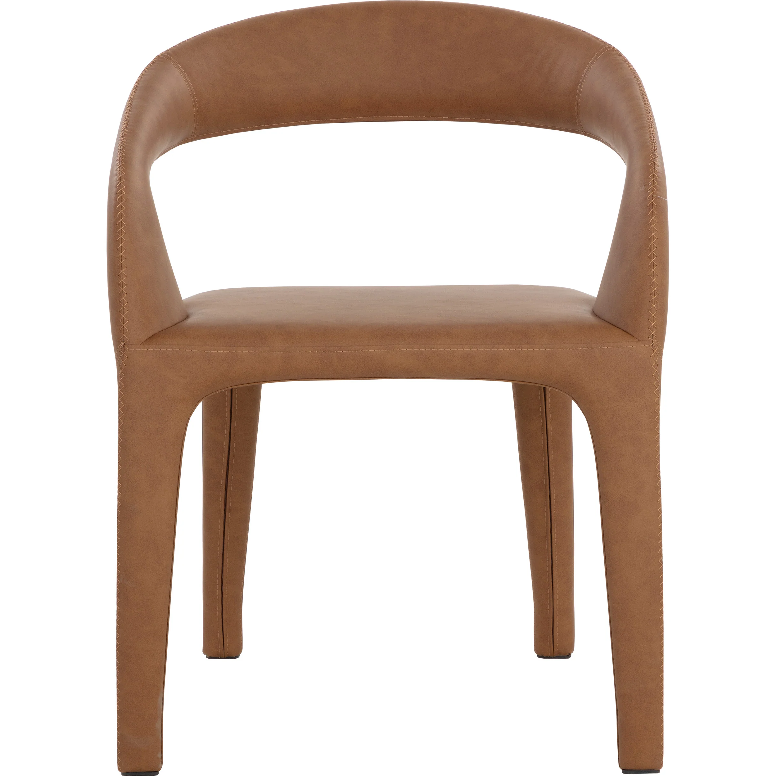 Atkia Dining Armchair, Milliken Cognac - Image 2
