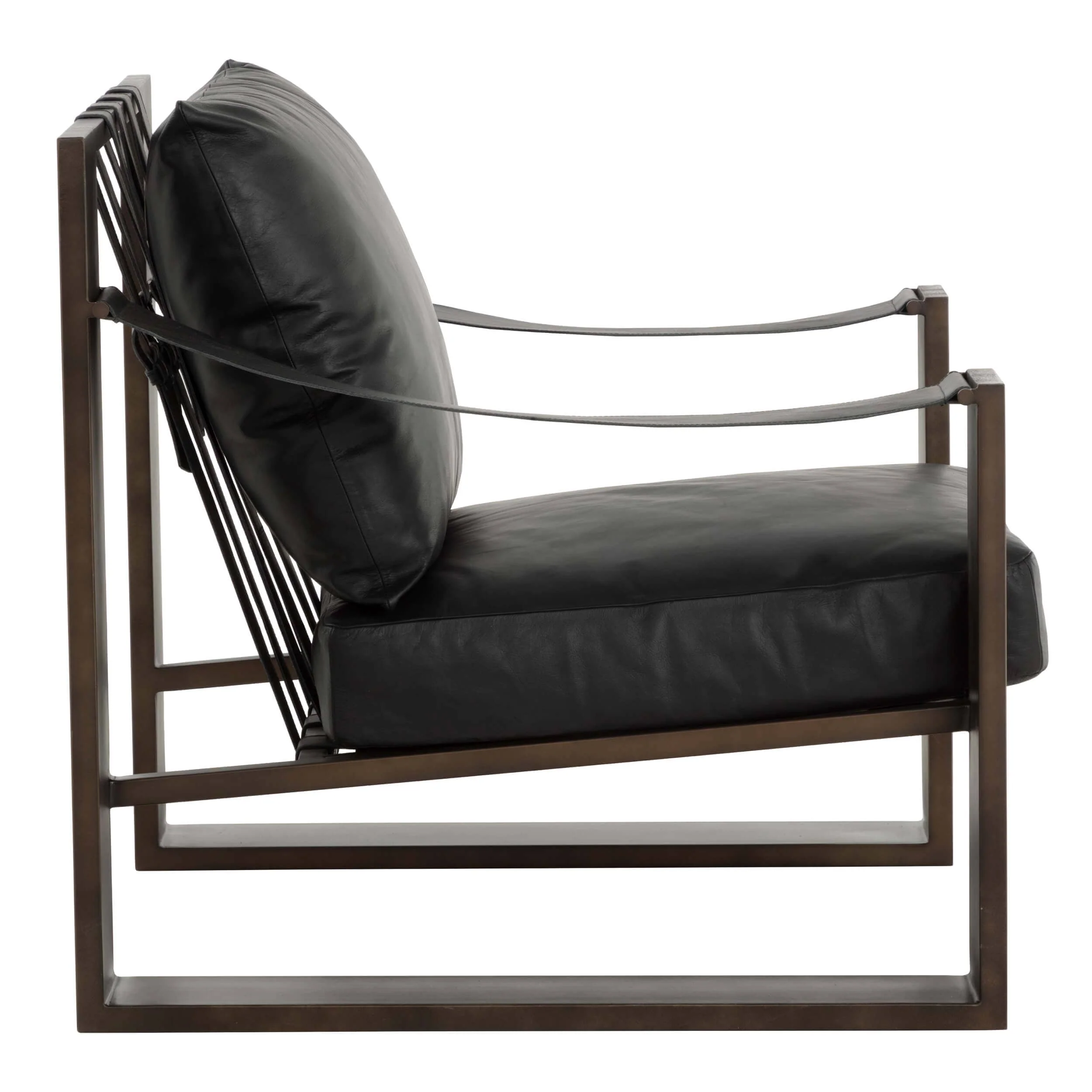 Berke Lounge Chair, Antique Bronze - Image 3