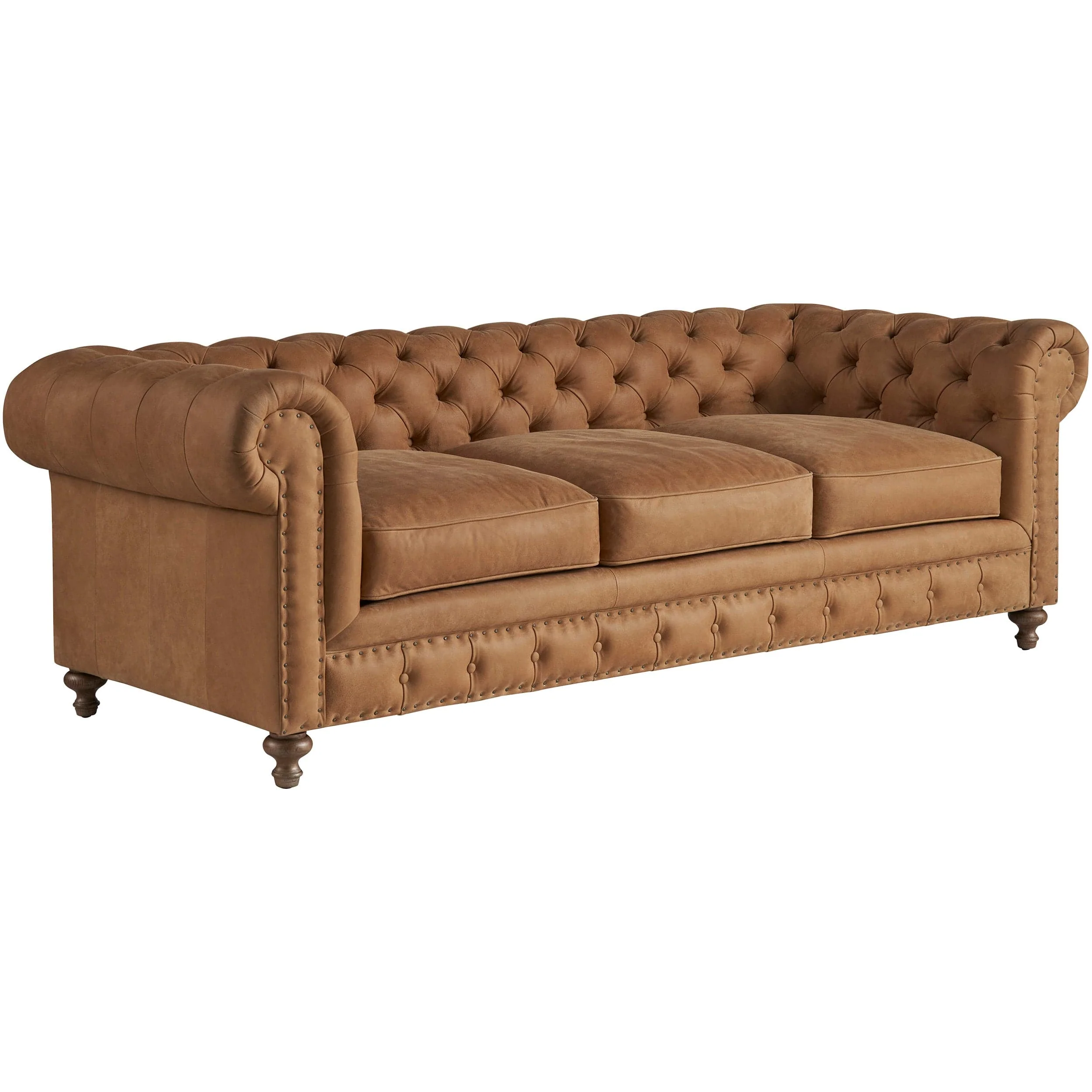 Berkeley Leather Sofa, Winchester Sandstone - Image 2