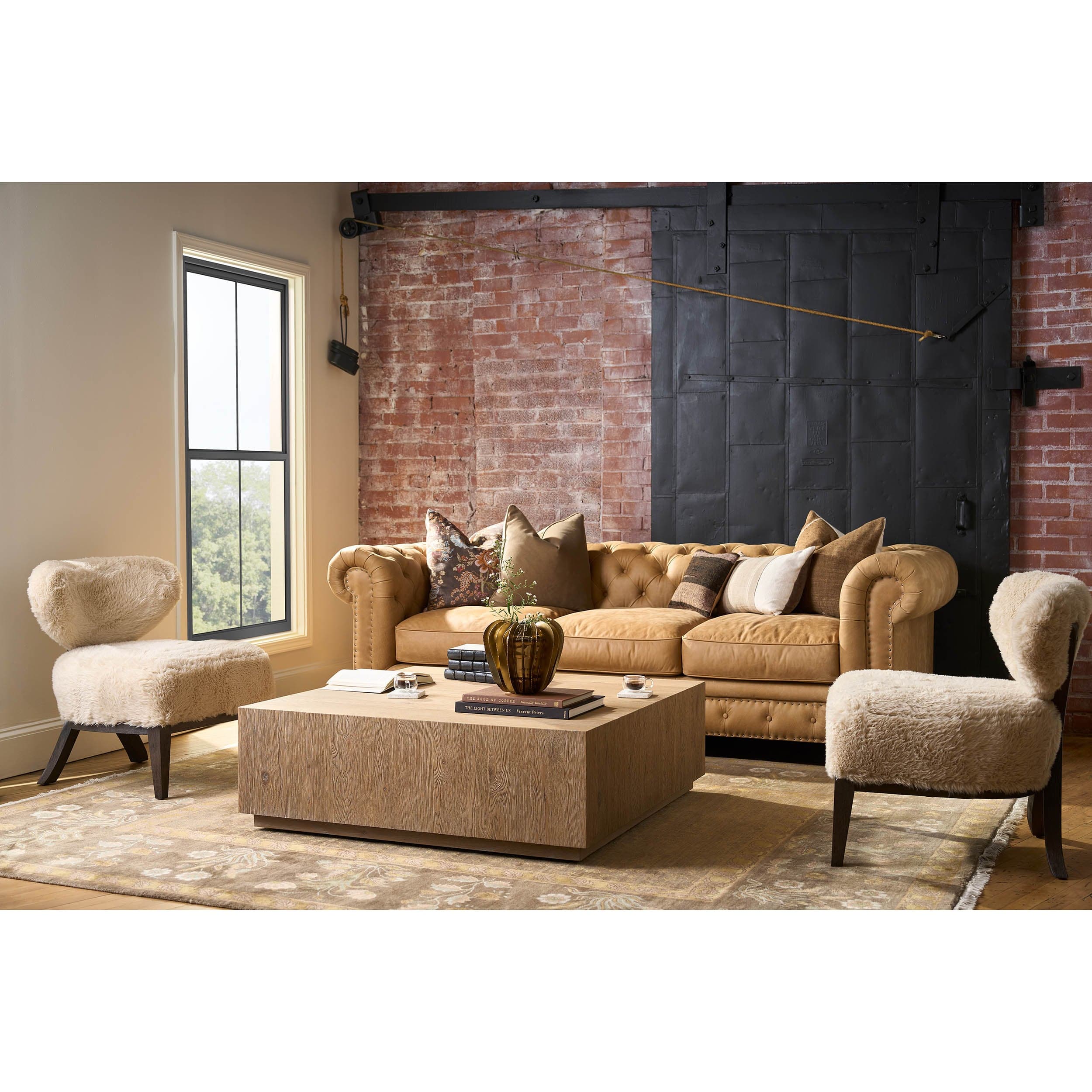 Berkeley Leather Sofa, Winchester Sandstone - Image 5