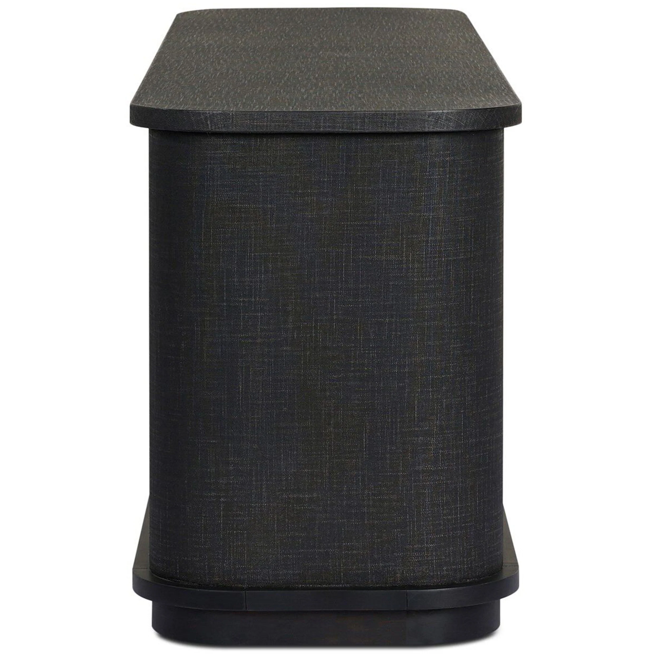 Berlin Media Console, Black Linen by Four Hands - Image 3
