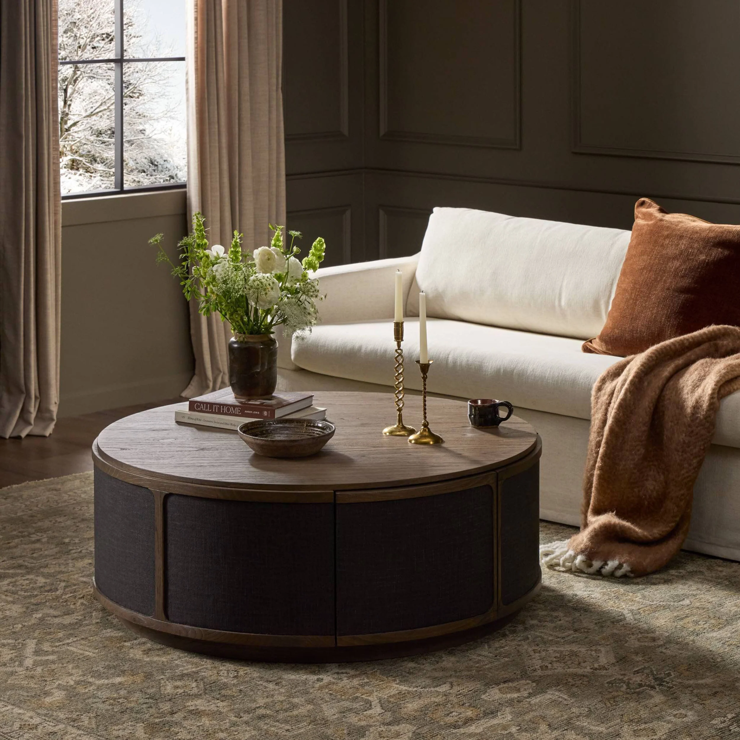 Bertie Coffee Table, Saddle Brown by Four hands - Image 7