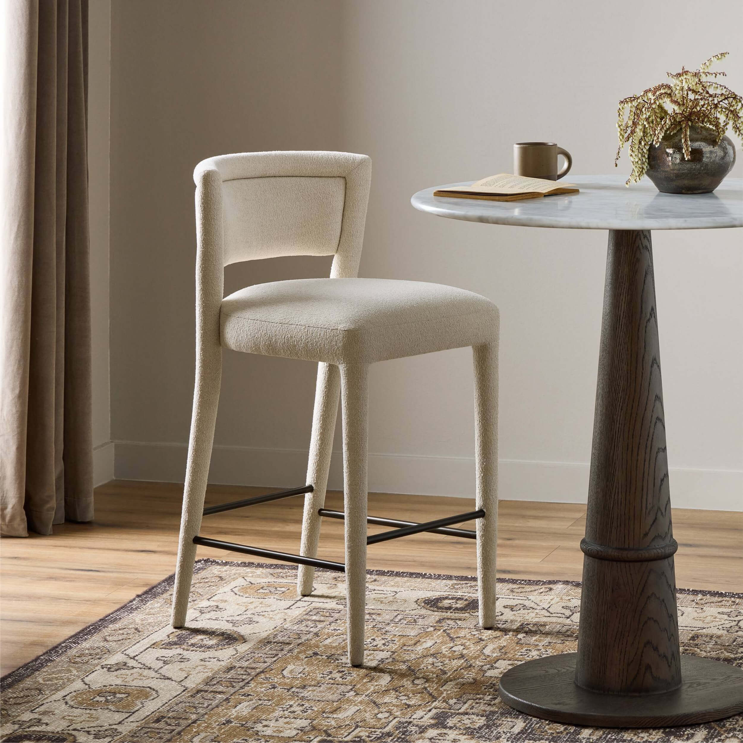 Beverly Bar & Counter Stool, Wayfarer Snow by Four Hands - Image 12