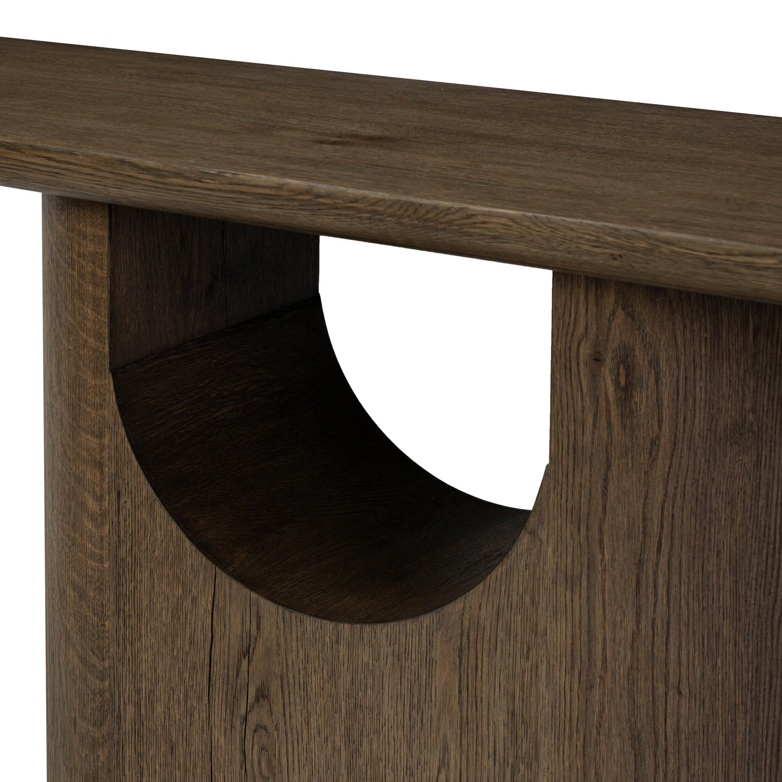 Bevie Console Table, Brown Oak by Four Hands - Image 5
