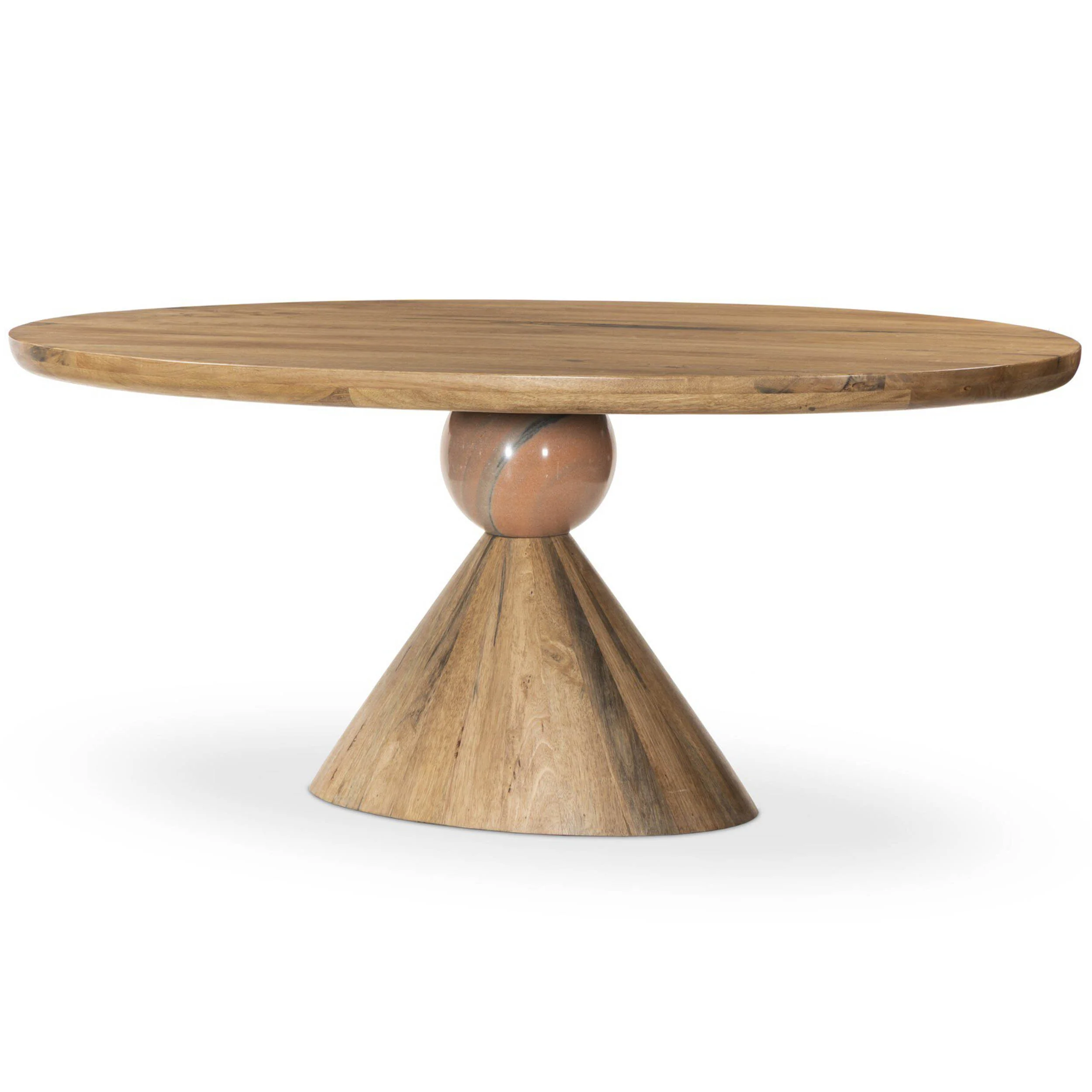 Bibianna Oval Dining Table, Blush Marble by Four Hands