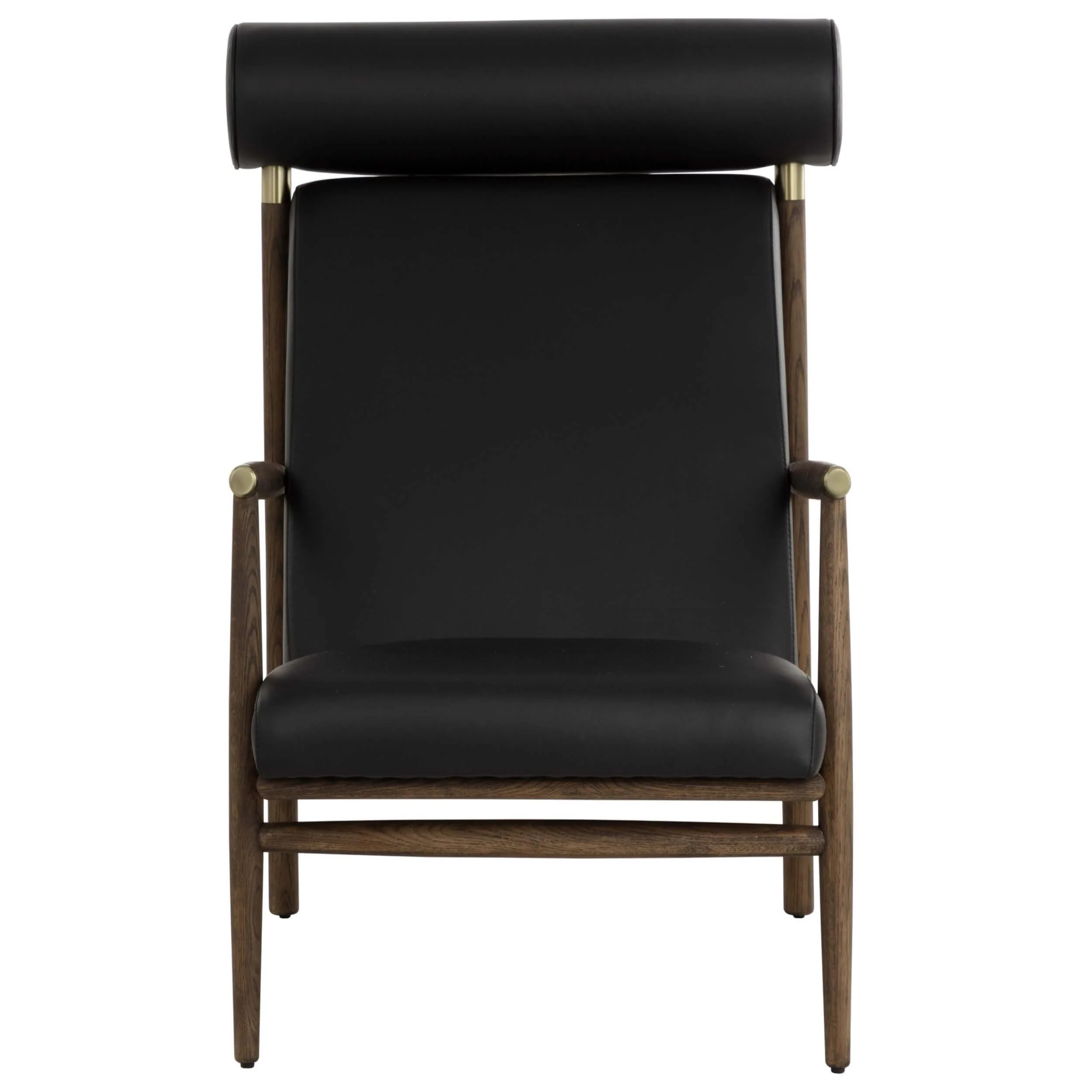 Biko Leather Chair, Black - Image 2